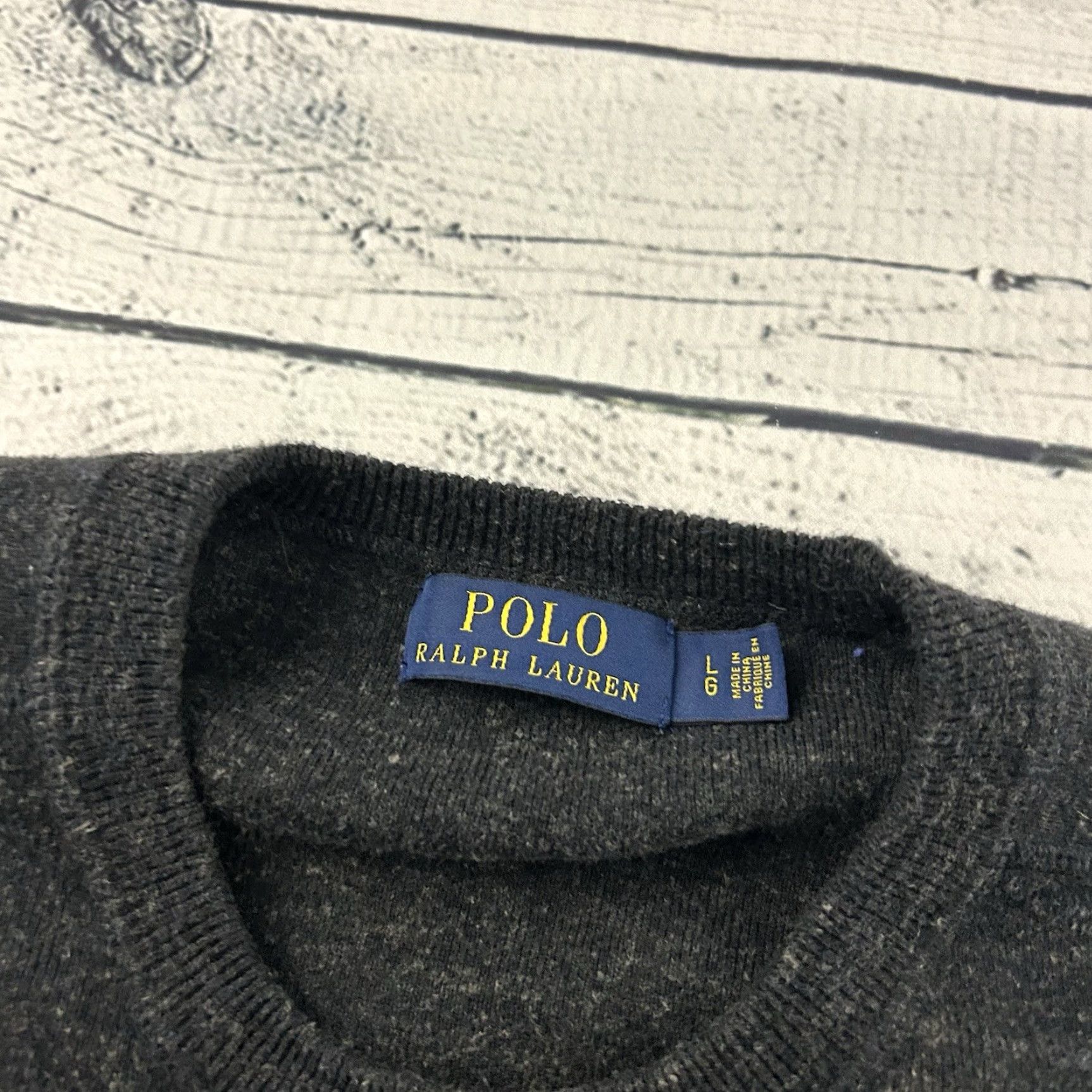 Ralph Lauren Polo Ralph Lauren Pullover Crewneck Sweater Men's L Dark Gray Size US L / EU 52-54 / 3 - 3 Thumbnail