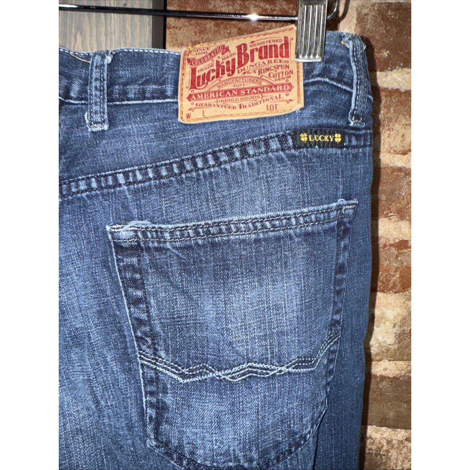 Lucky Brand Vintage Lucky Brand Men’s Jeans 34x31 Straight Leg Dark Wash Size US 34 / EU 50 - 4 Thumbnail