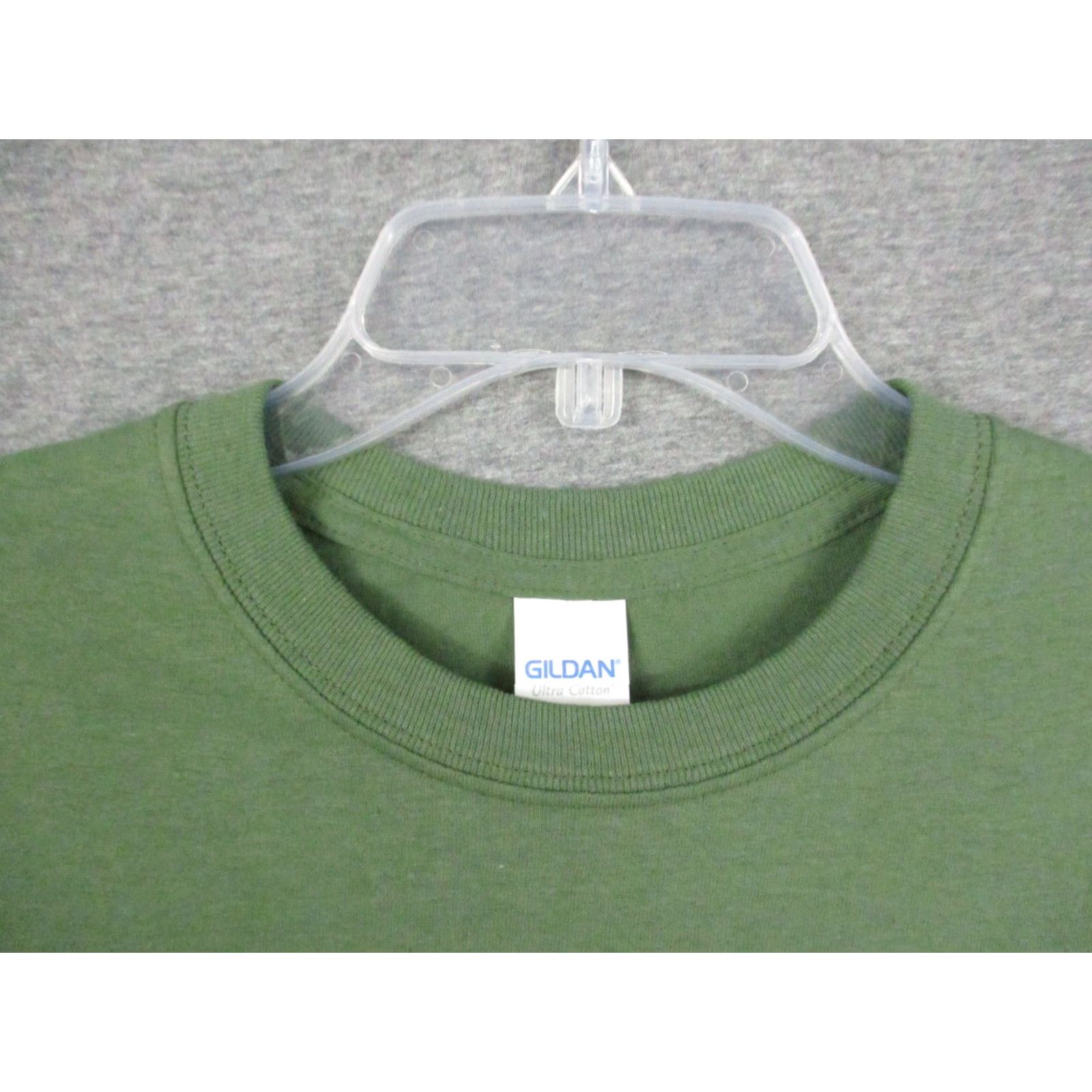 Gildan Gildan T Shirt Medium Green HOG Motorcycle Short Sleeve Cotton Pelham AL Mens Regular Green Logo Vintage: No Size US M / EU 48-50 / 2 - 4 Thumbnail