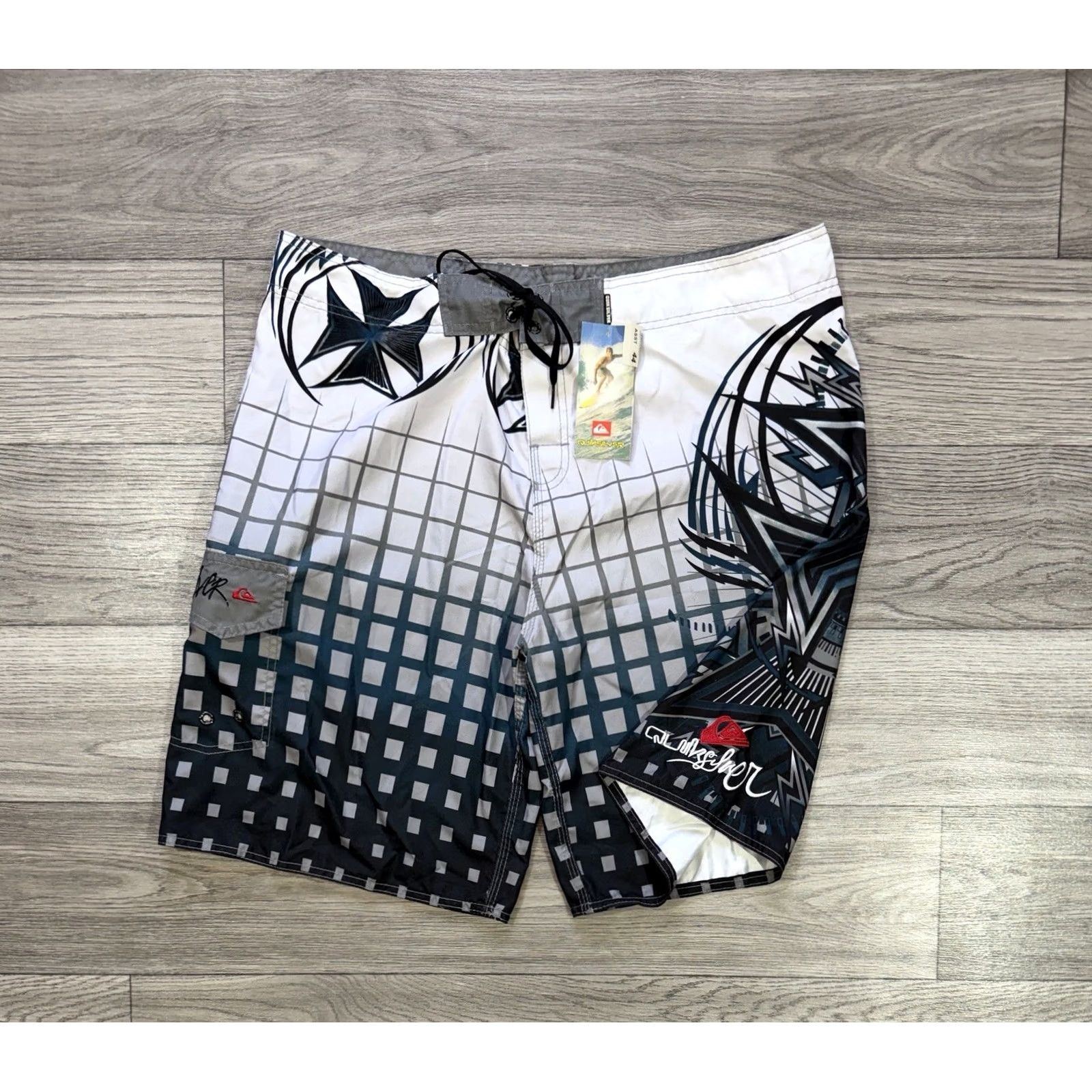 Billabong Quiksilver Surfing Mens Board Shorts Trunks 44 White Cross Iron Trunks Size US 44 / EU 60 - 2 Thumbnail