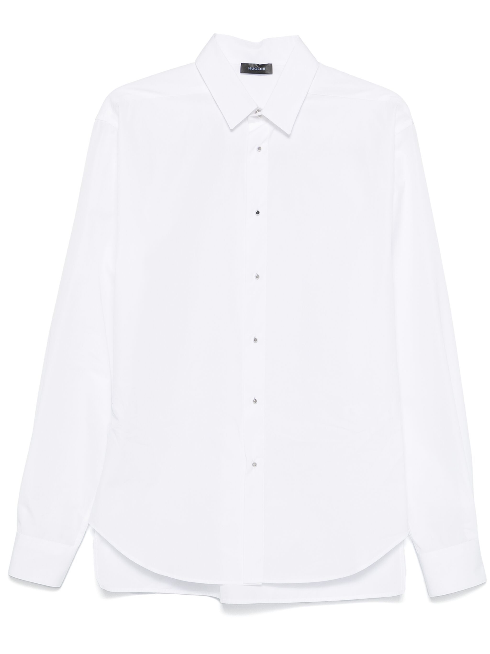 Mugler o1s22i1n1124 Poplin Shirt in White Size US S / EU 44-46 / 1 - 1 Thumbnail