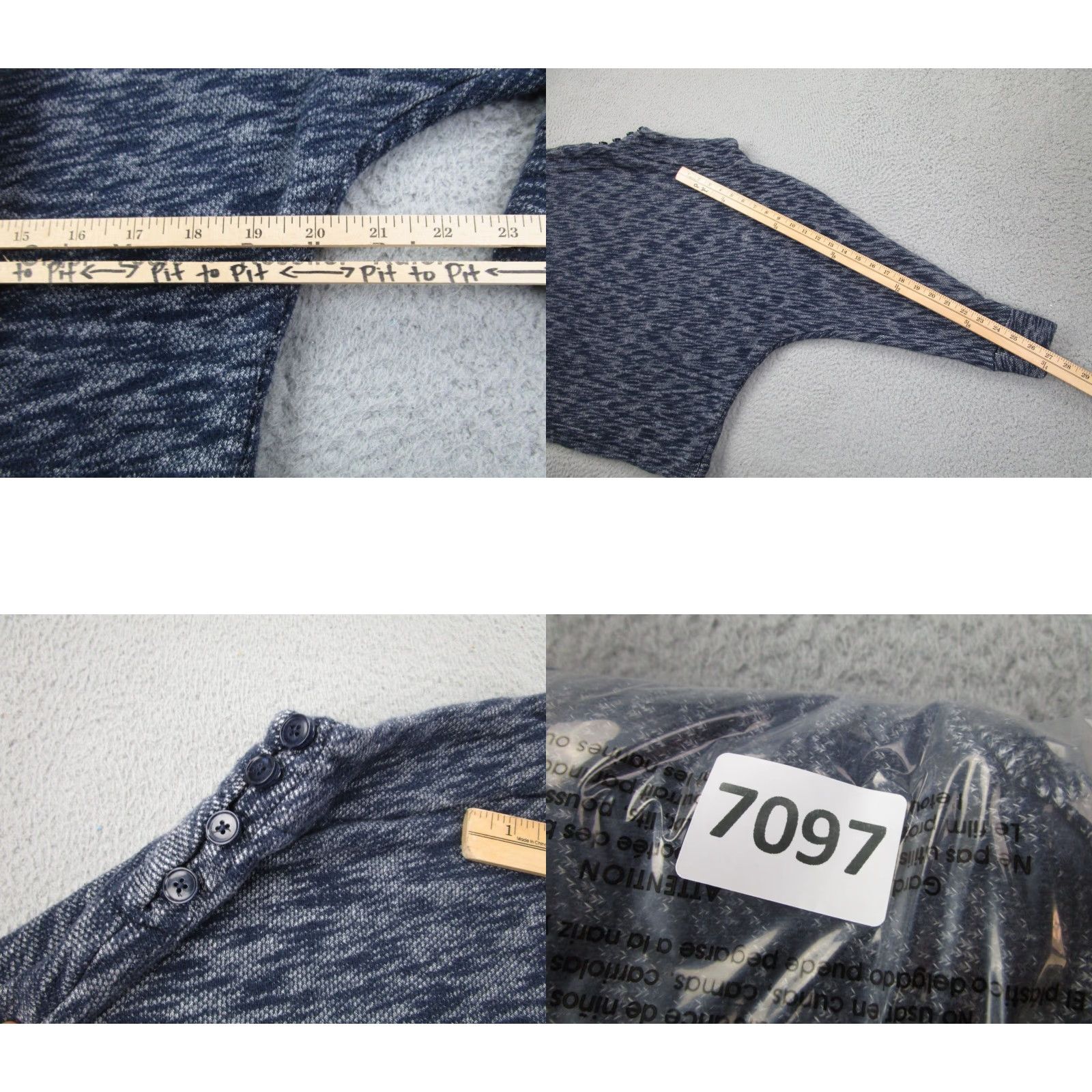 Vintage VINTAGE Point Sur Sweater Womens M Blue Knit Mock Quiet Luxury Old Money Modest Minimal Size M / US 6-8 / IT 42-44 - 8 Thumbnail