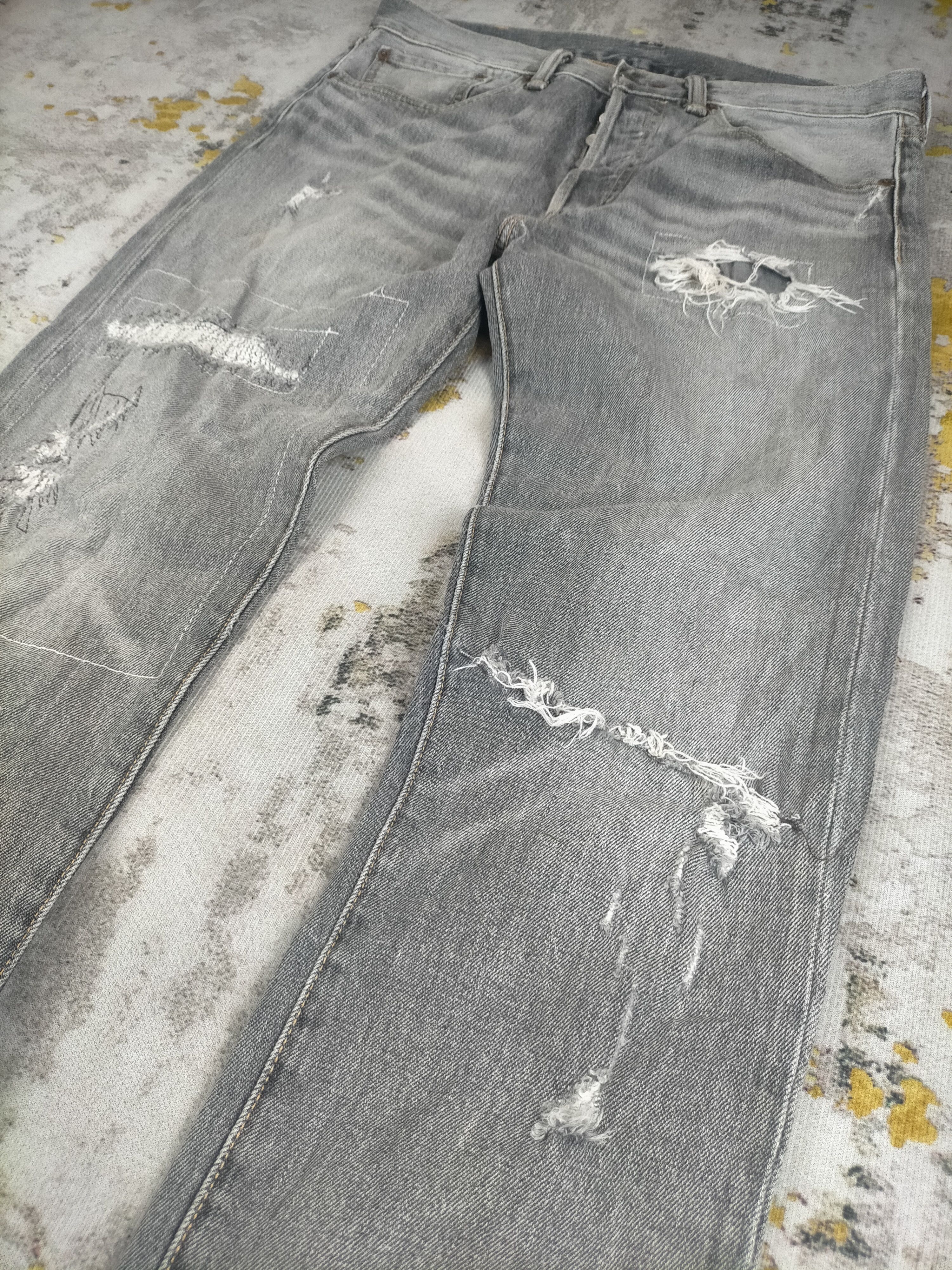 Levi's 🔥 Crazy Levis 501 CT Distressed Mudwash Jeans Size US 31 - 3 Thumbnail