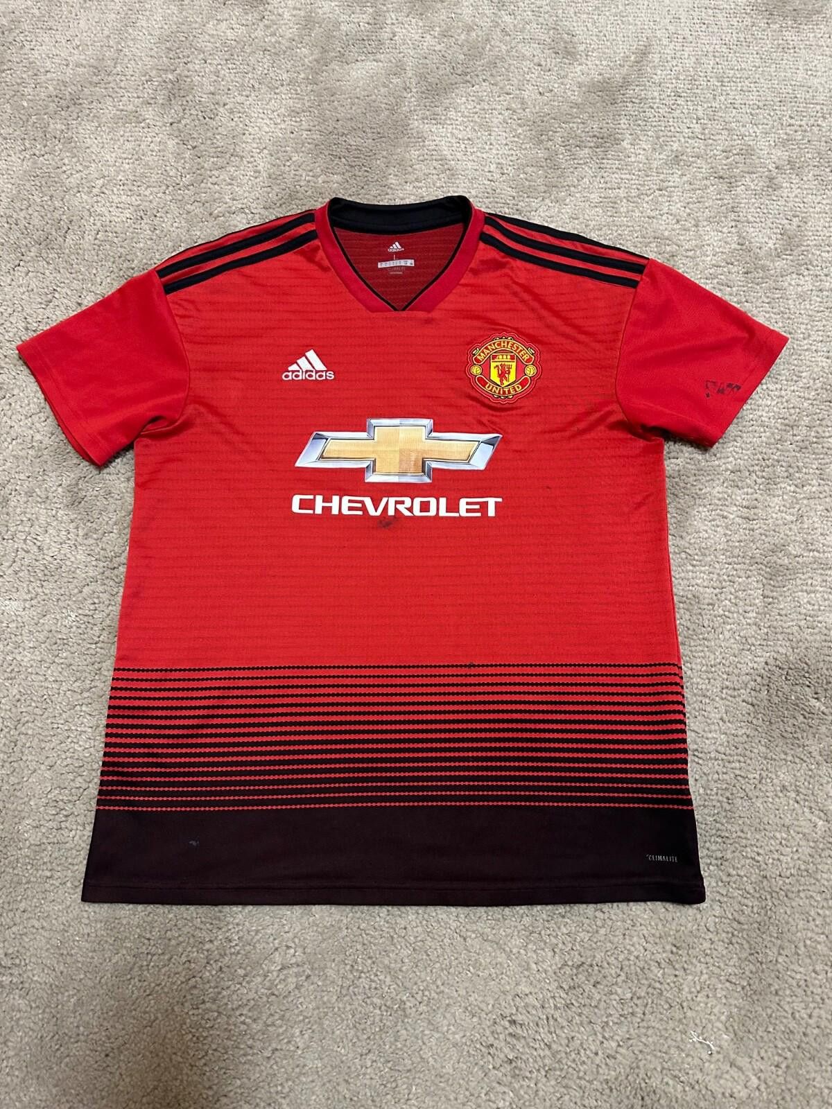 Adidas MANCHESTER UNITED 2018-19 HOME FOOTBALL SOCCER JERSEY SHIRT Size US L / EU 52-54 / 3 - 1 Thumbnail