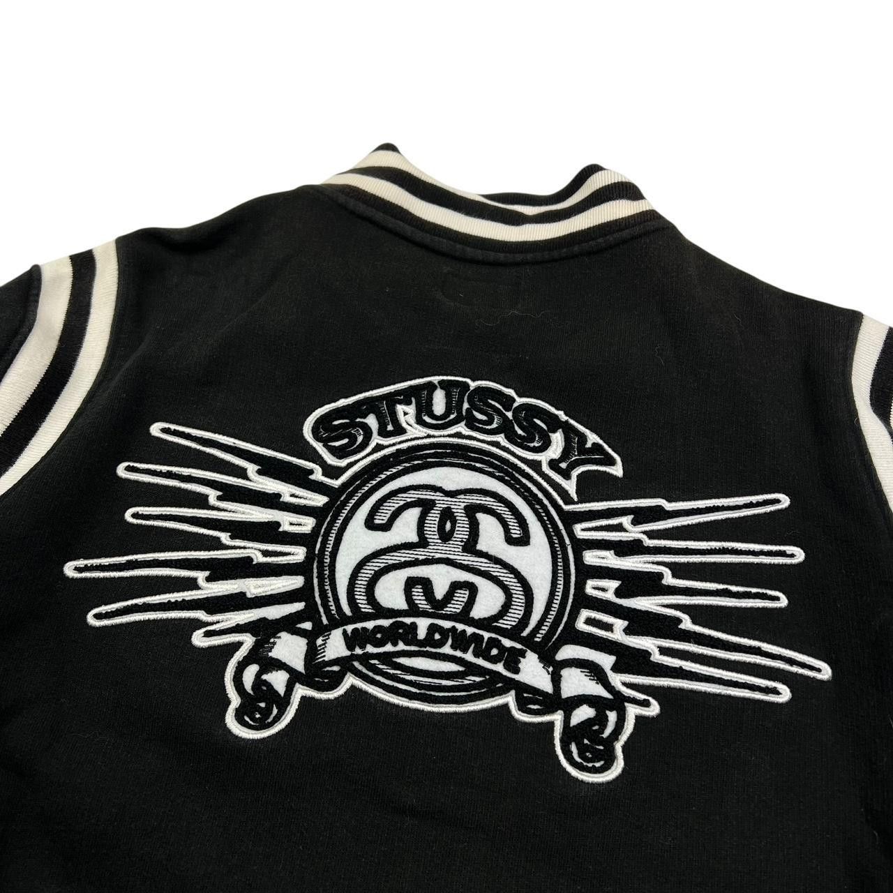 Stussy Vintage 2000s Stussy Varsity Bomber Jacket Black - Medium Size US M / EU 48-50 / 2 - 4 Thumbnail