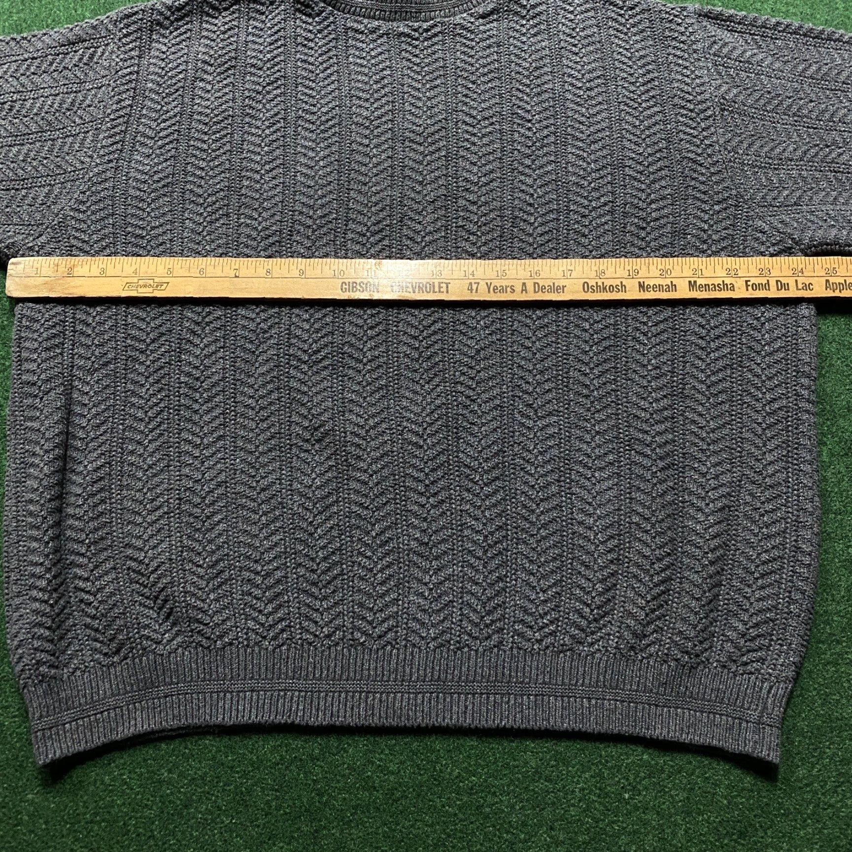 Bill Blass VINTAGE Bill Blass Sweatshirt Mens L Gray Cotton Knit Ribbed Crew Neck Graphic Print USA MADE Size US L / EU 52-54 / 3 - 5 Thumbnail