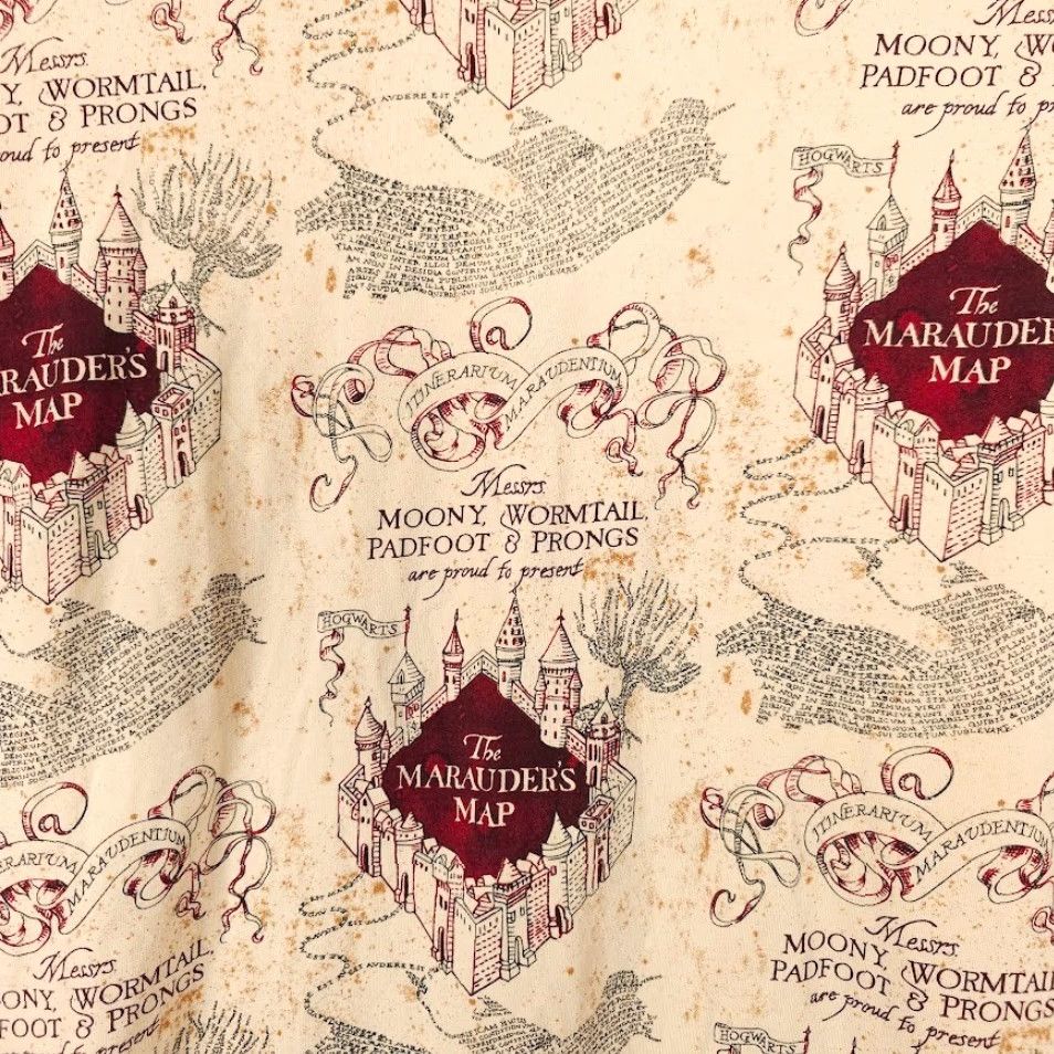 Vintage Harry Potter Camp Shirt Mens Size 2XL Marauders Map All Over Print HANDMADE Size US XXL / EU 58 / 5 - 4 Thumbnail
