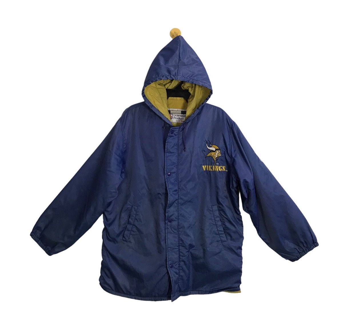 NFL NFL Viking Team Hooded Jacket Quilted Padded Inner Big Logo Size US XL / EU 56 / 4 - 2 Thumbnail