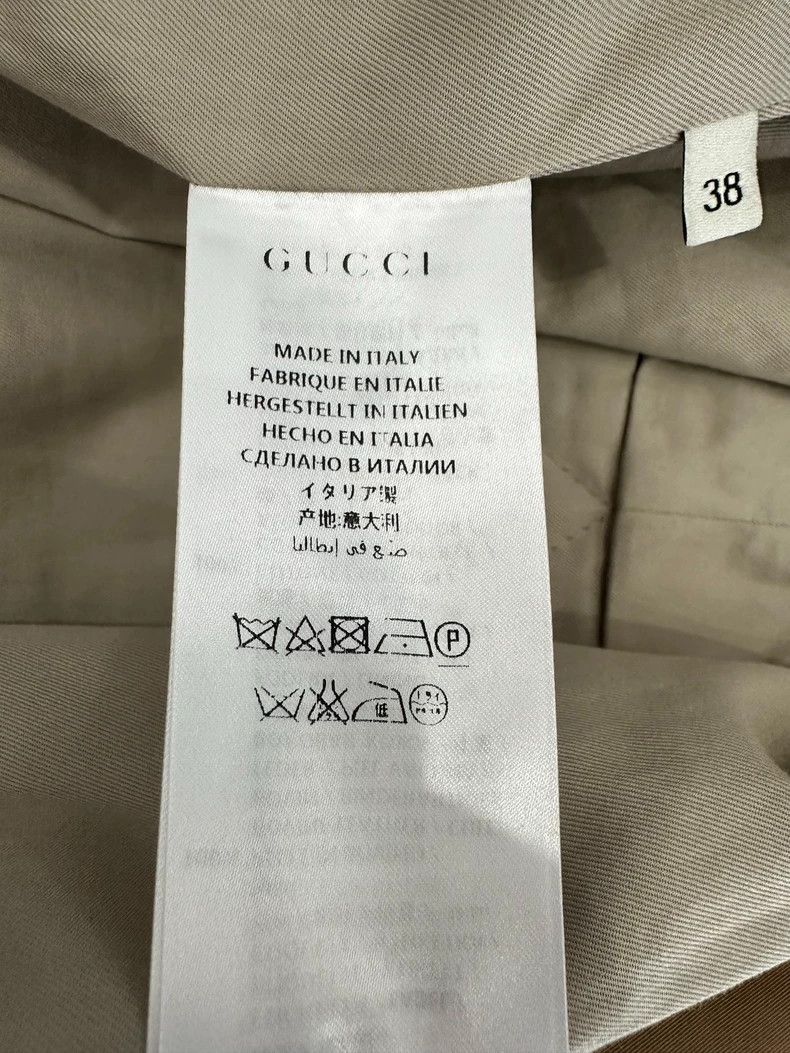 Gucci Gucci Size 38 Rhinestone tiger head embroidery petal khaki Size US XXS / EU 40 - 8 Thumbnail