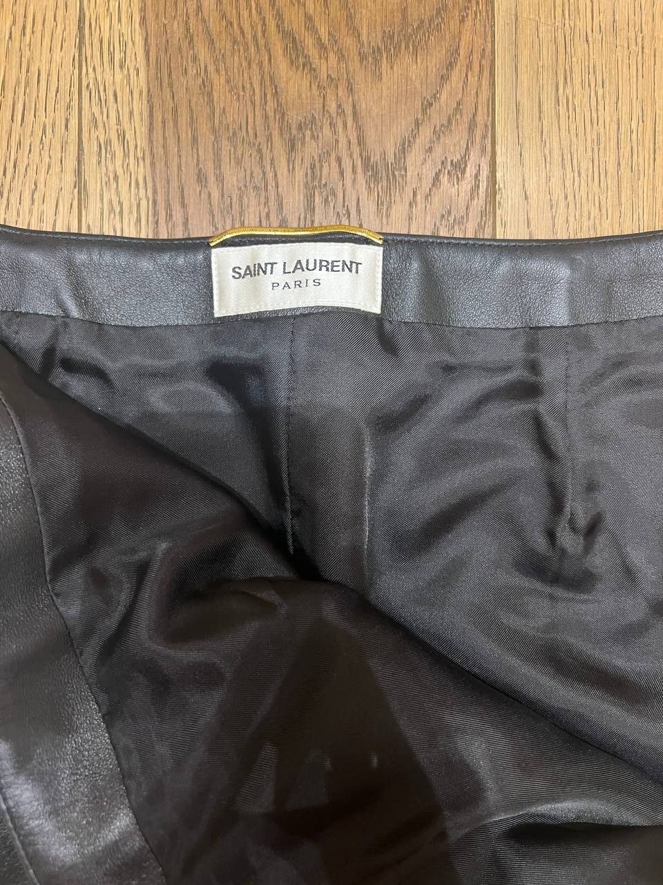 Saint Laurent Paris Saint Laurent leather skirt Size 26" / US 2 / IT 38 - 3 Thumbnail