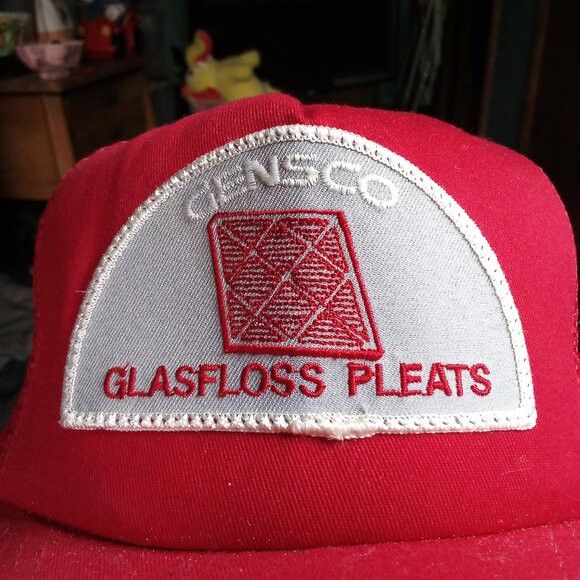 Other DS Vintage Gensco Glasfloss Pleats Patch Snap Trucker Hat Size ONE SIZE - 2 Thumbnail