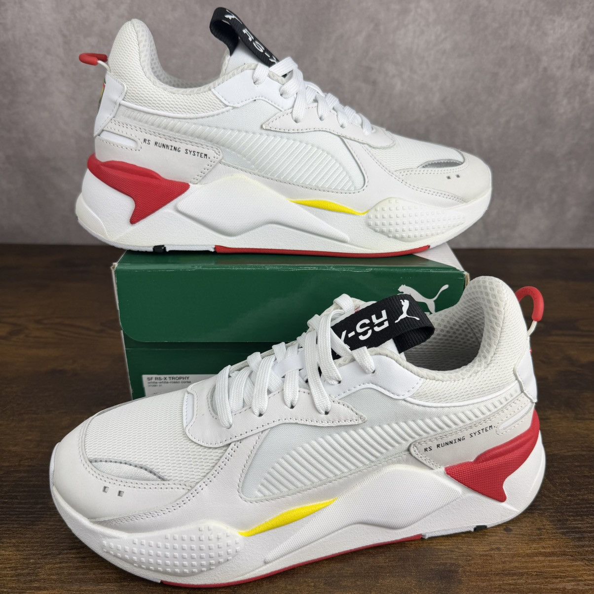 Ferrari × Puma NEW Puma RS-X Trophy Scuderia Ferrari White Rosso 370581-01 Size US 9 / EU 42 - 2 Thumbnail