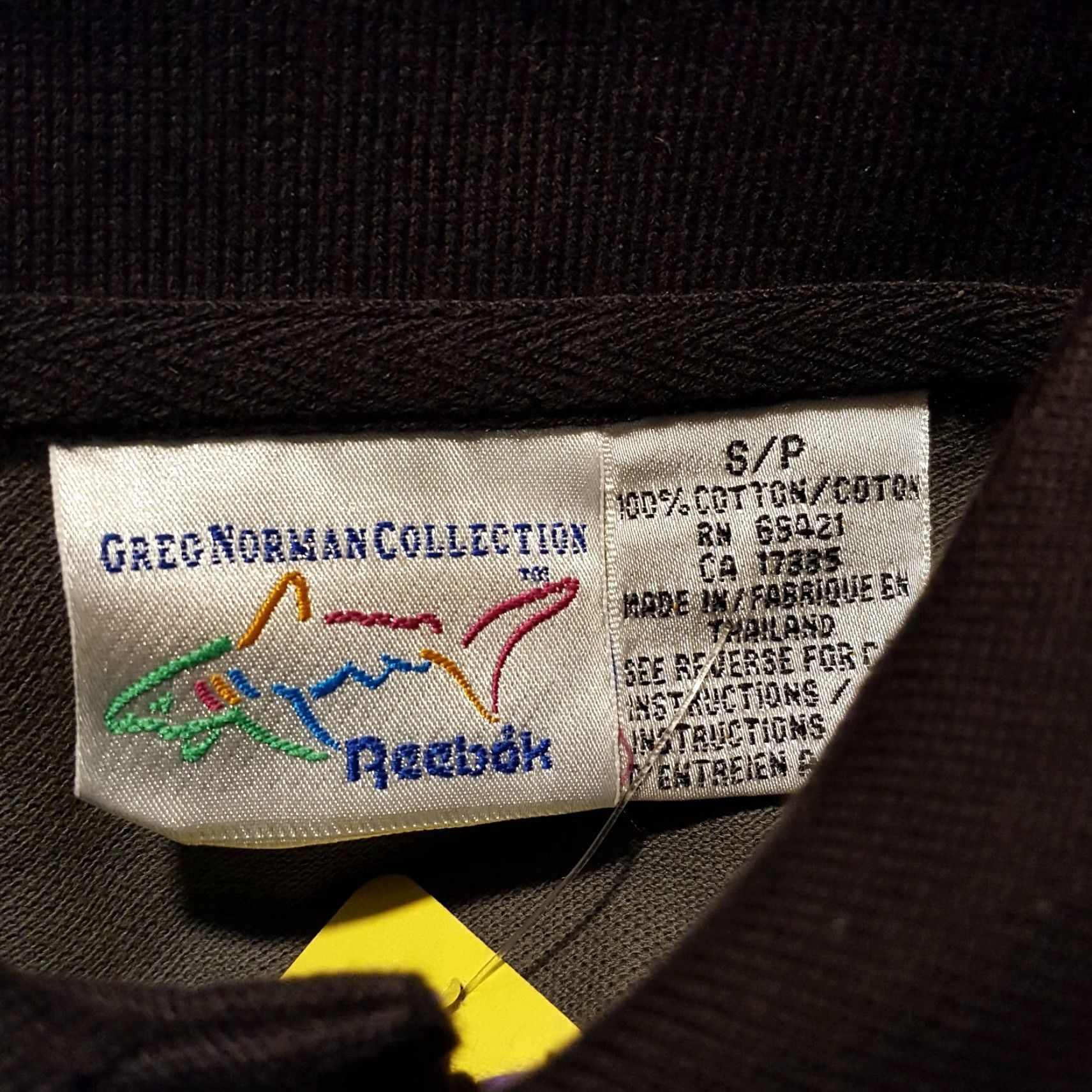 Reebok VINTAGE Greg Norman Reebok Polo Shirt Golf Nature 90s Long Sleeve XS/S Mens Purple Leaf Polo Shirt Size US XS / EU 42 / 0 - 7 Thumbnail