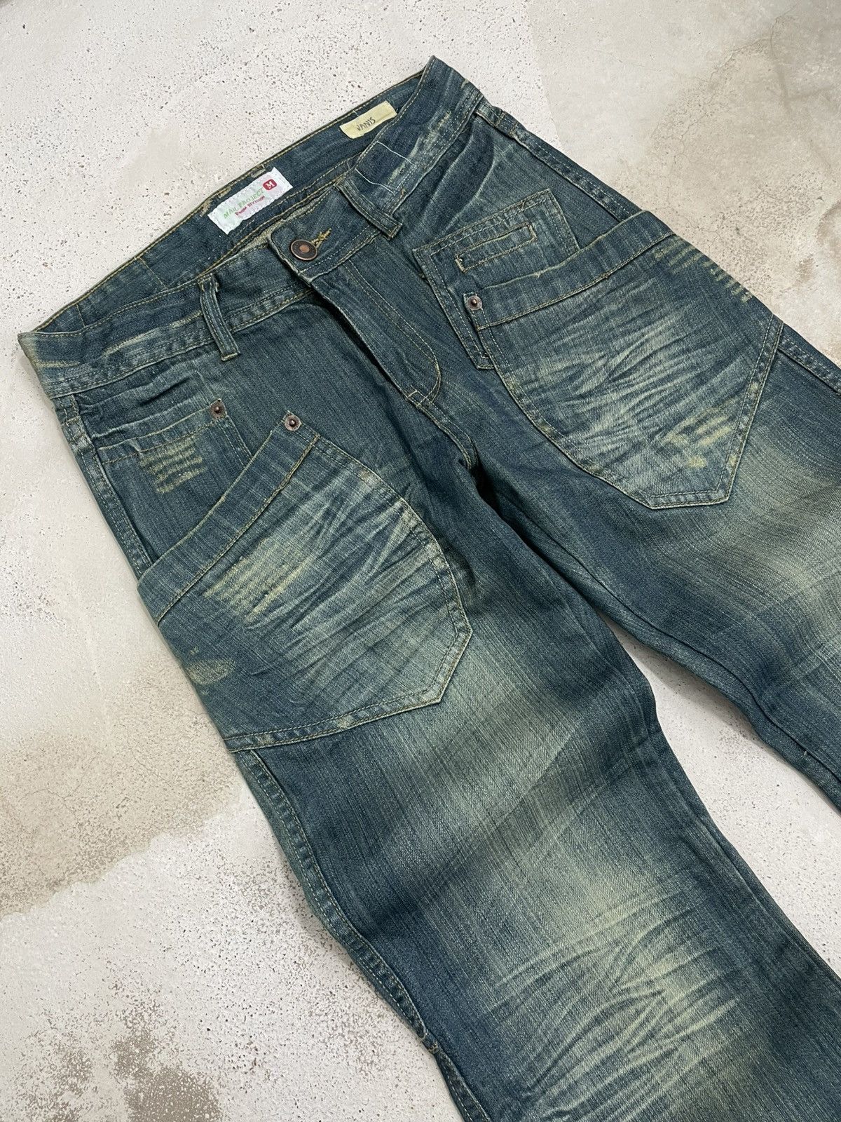 Japanese Brand Vintage Japan 90’s Mail Project Denim Division Flared Denim Size US 30 / EU 46 - 4 Thumbnail