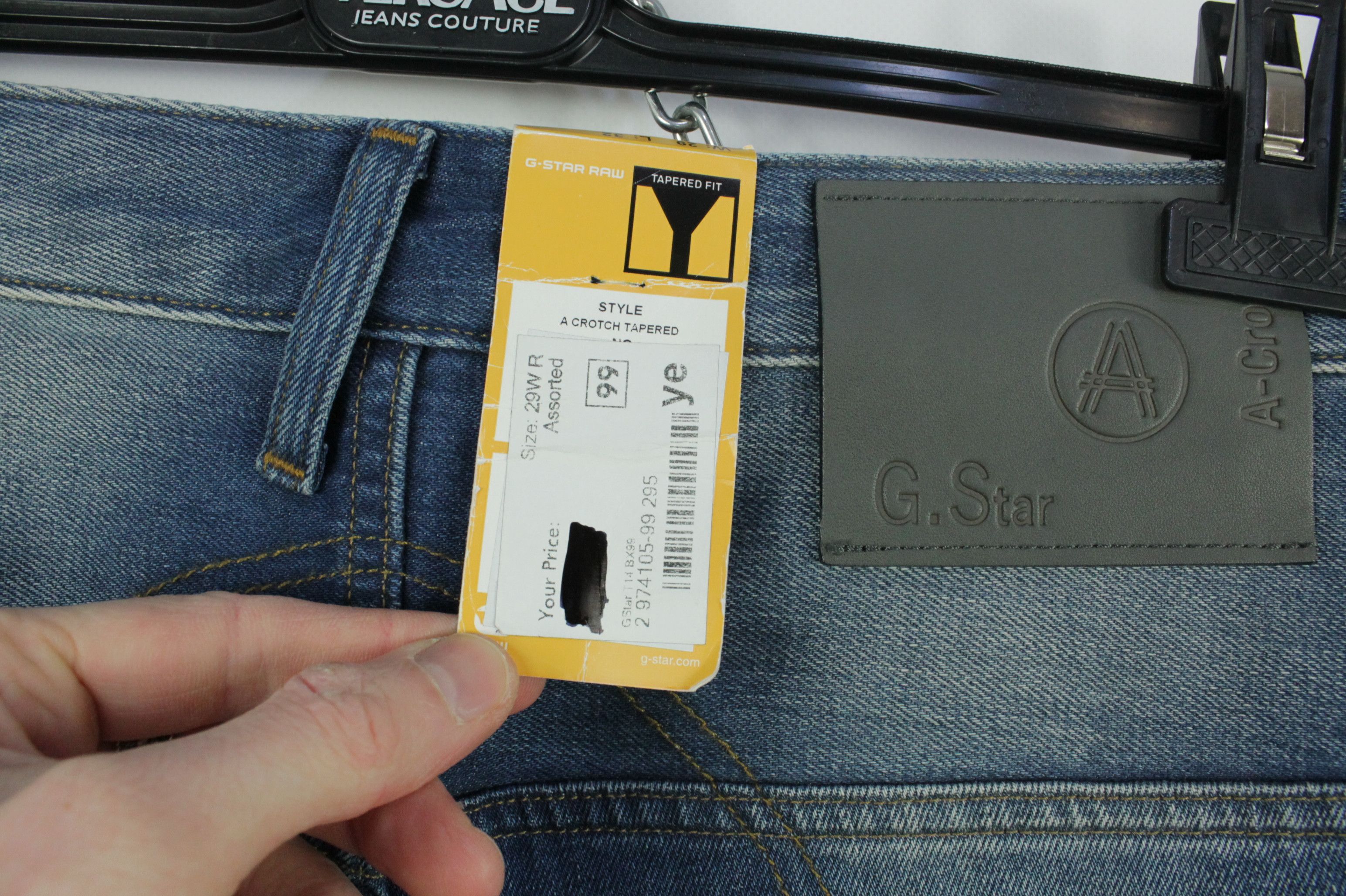 G-Star G-Star Raw A Crotch Tapered Blue Denim Jeans Men's Size US 29 - 6 Thumbnail
