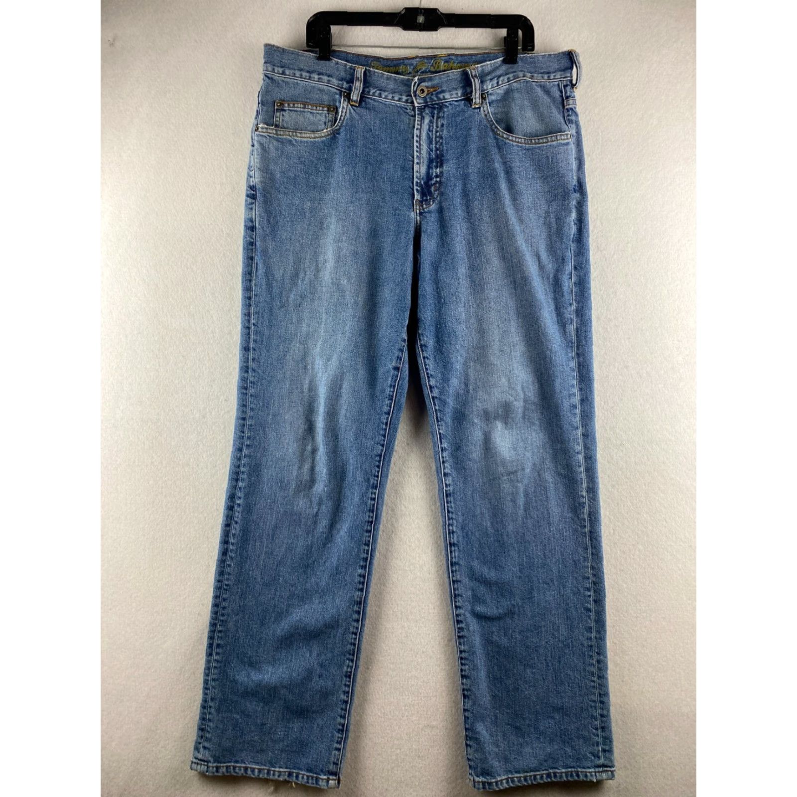 Tommy Bahama Tommy Bahama Jeans Mens 36 Blue Classic Fit Straight Distressed Denim Jeans Size US 36 / EU 52 - 2 Thumbnail