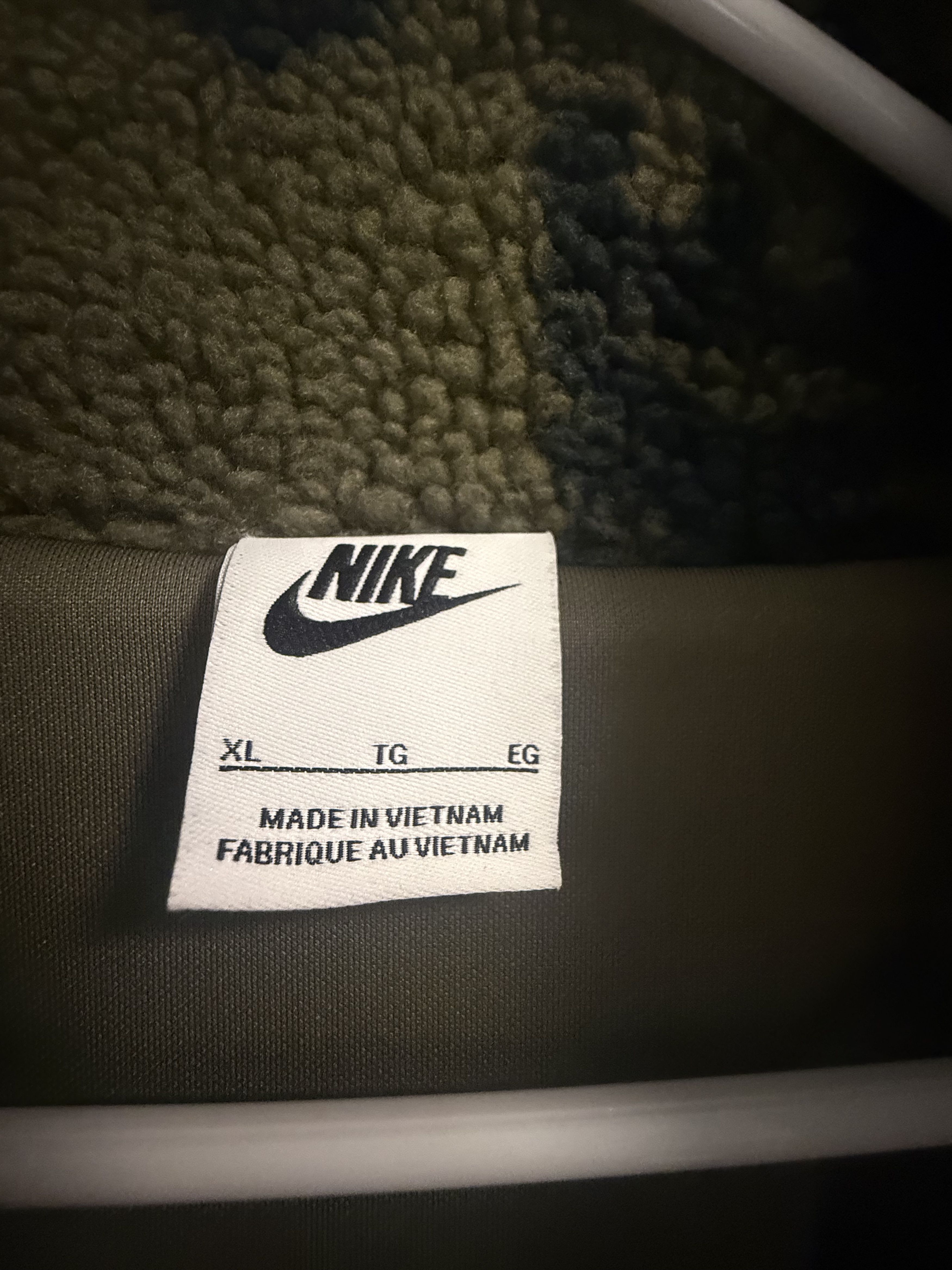 Nike Nike Fleece Olive Sherpa Crop Jacket Size XL / US 12-14 / IT 48-50 - 6 Thumbnail