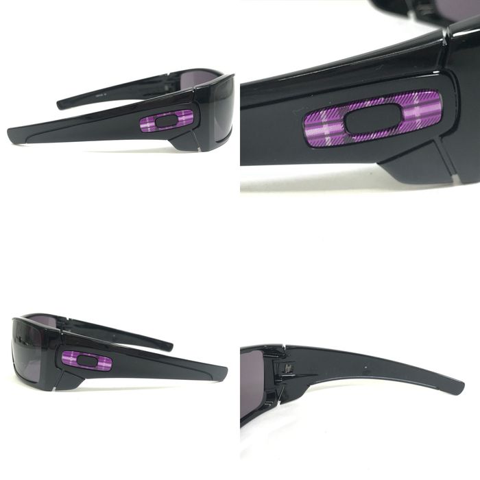 Oakley Oakley Sunglasses Batwolf OO9101-08 Shiny Black Purple Plaid ...