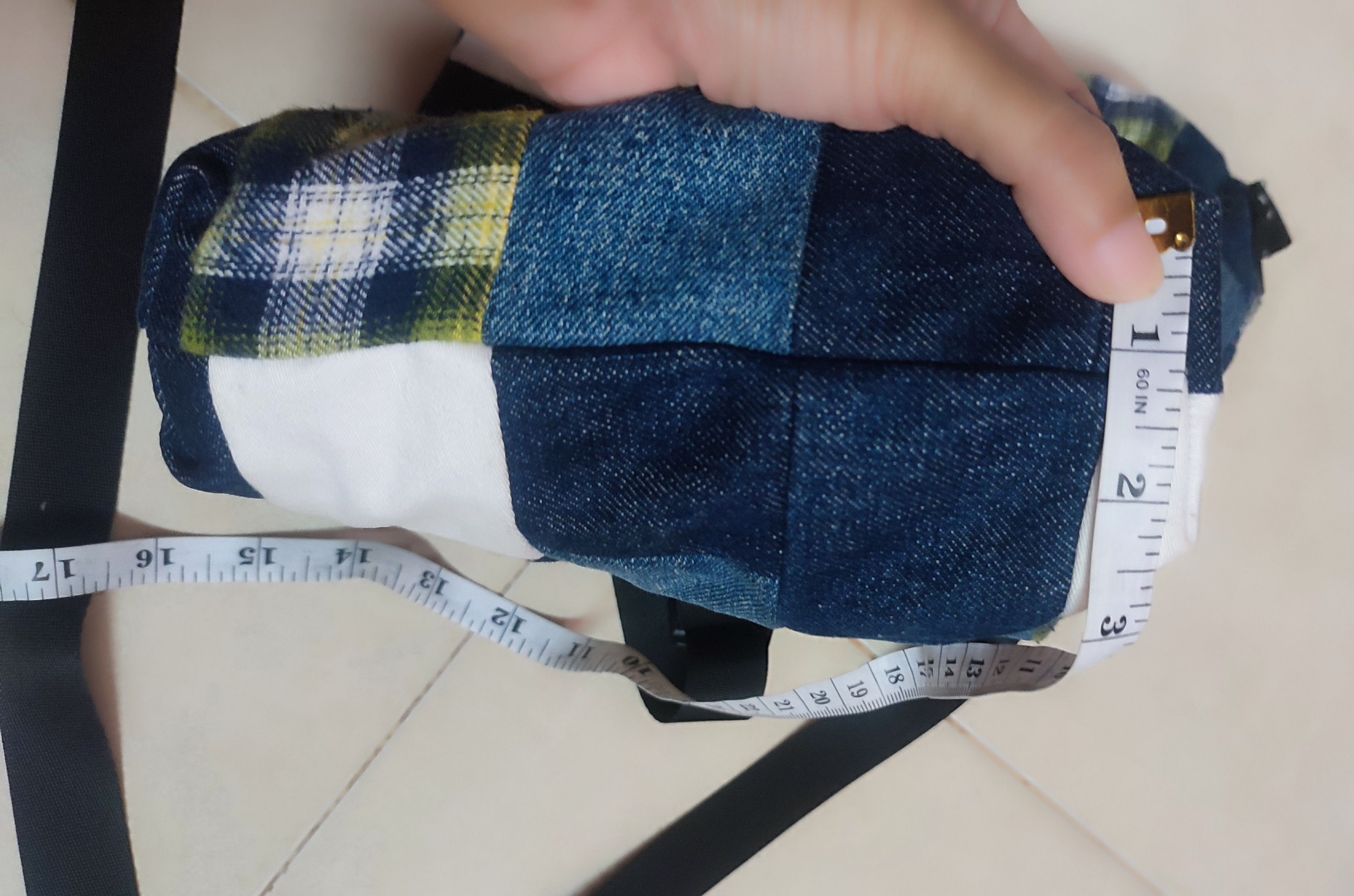Edwin × Handmade Handmade patchwork denim bag remake old jeans Size ONE SIZE - 3 Thumbnail