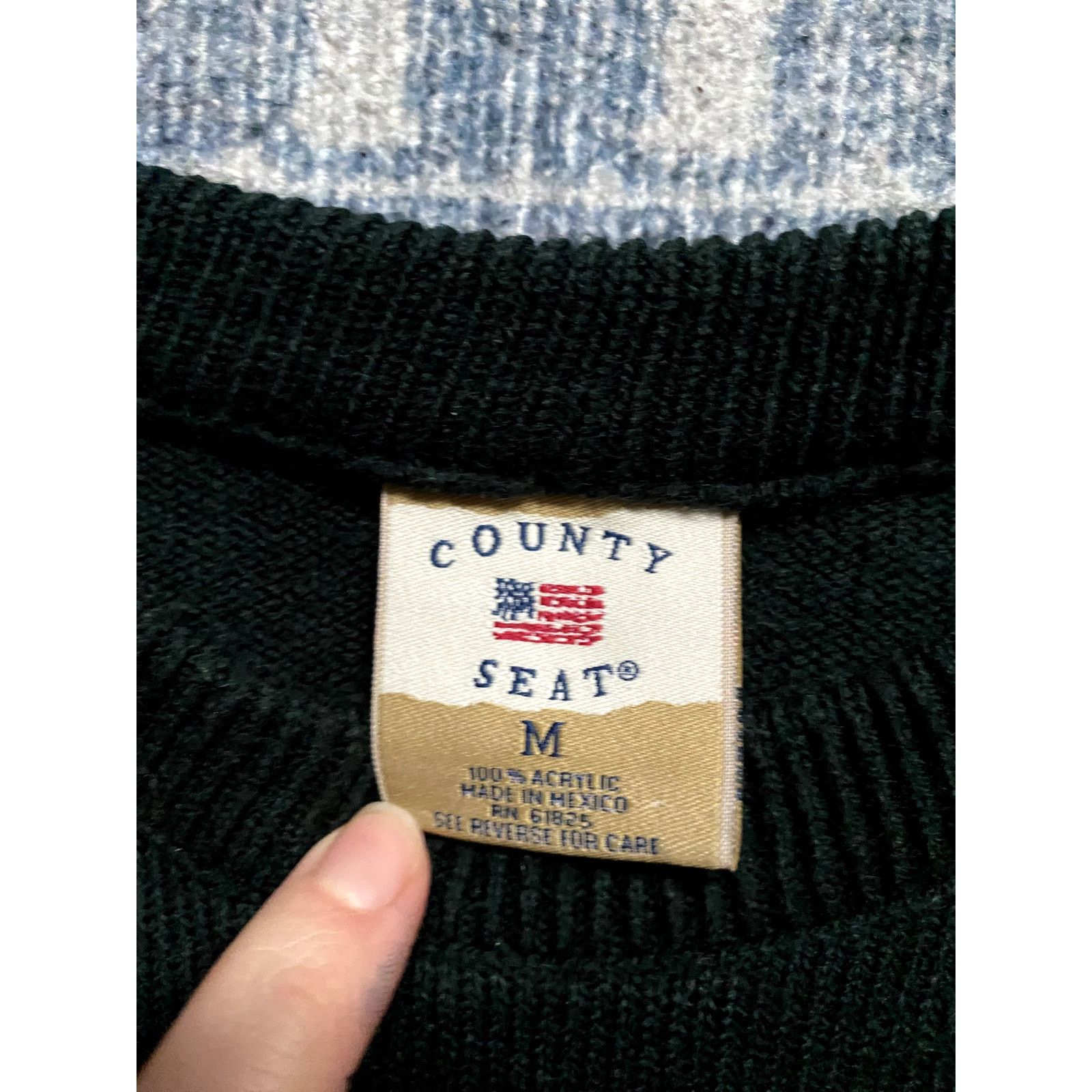 Vintage Vintage 90s County Seat Heritage Dark Green Sweater Medium Size M / US 6-8 / IT 42-44 - 3 Thumbnail