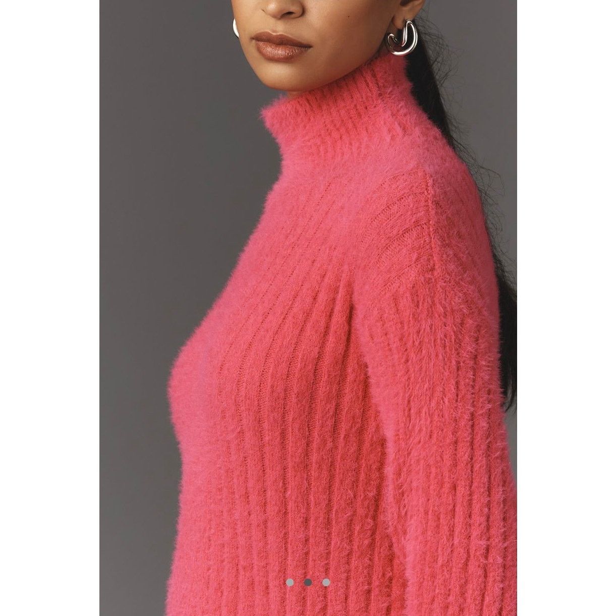 Anthropologie NWT Anthropologie Flat White Turtleneck Sweater Dress Size L / US 10 / IT 46 - 2 Thumbnail