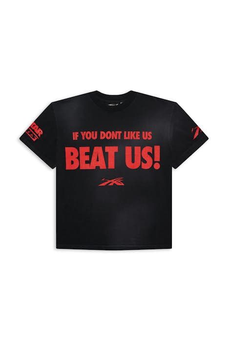 image of Hellstar Sports Beat Us! T-Shirt (Black/red), Men's (Size Large)