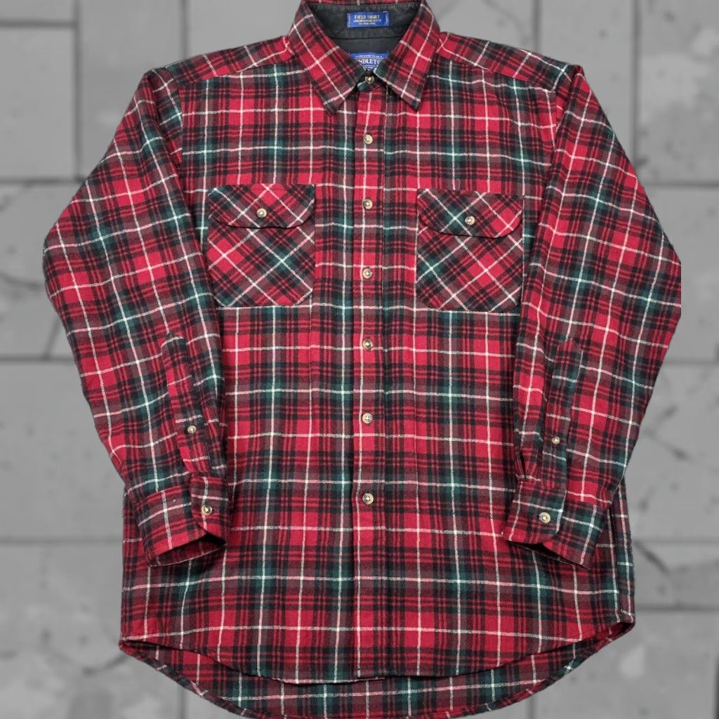 Pendleton VINTAGE Pendleton Shirt Button-Up Mens M Long Plaid Virgin Wool Red O'Neill Tartan Flannel Size US M / EU 48-50 / 2 - 1 Thumbnail