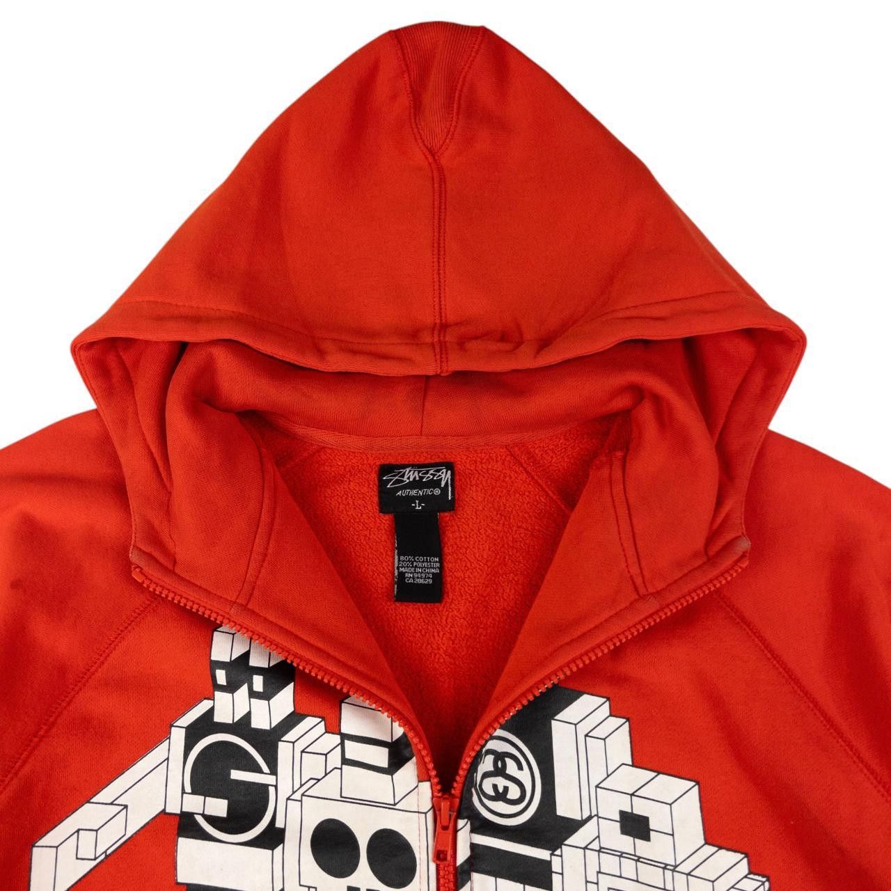 Stussy Vintage Stussy Robot Graphic Zip Up Hoodie Size L Size US L / EU 52-54 / 3 - 5 Thumbnail