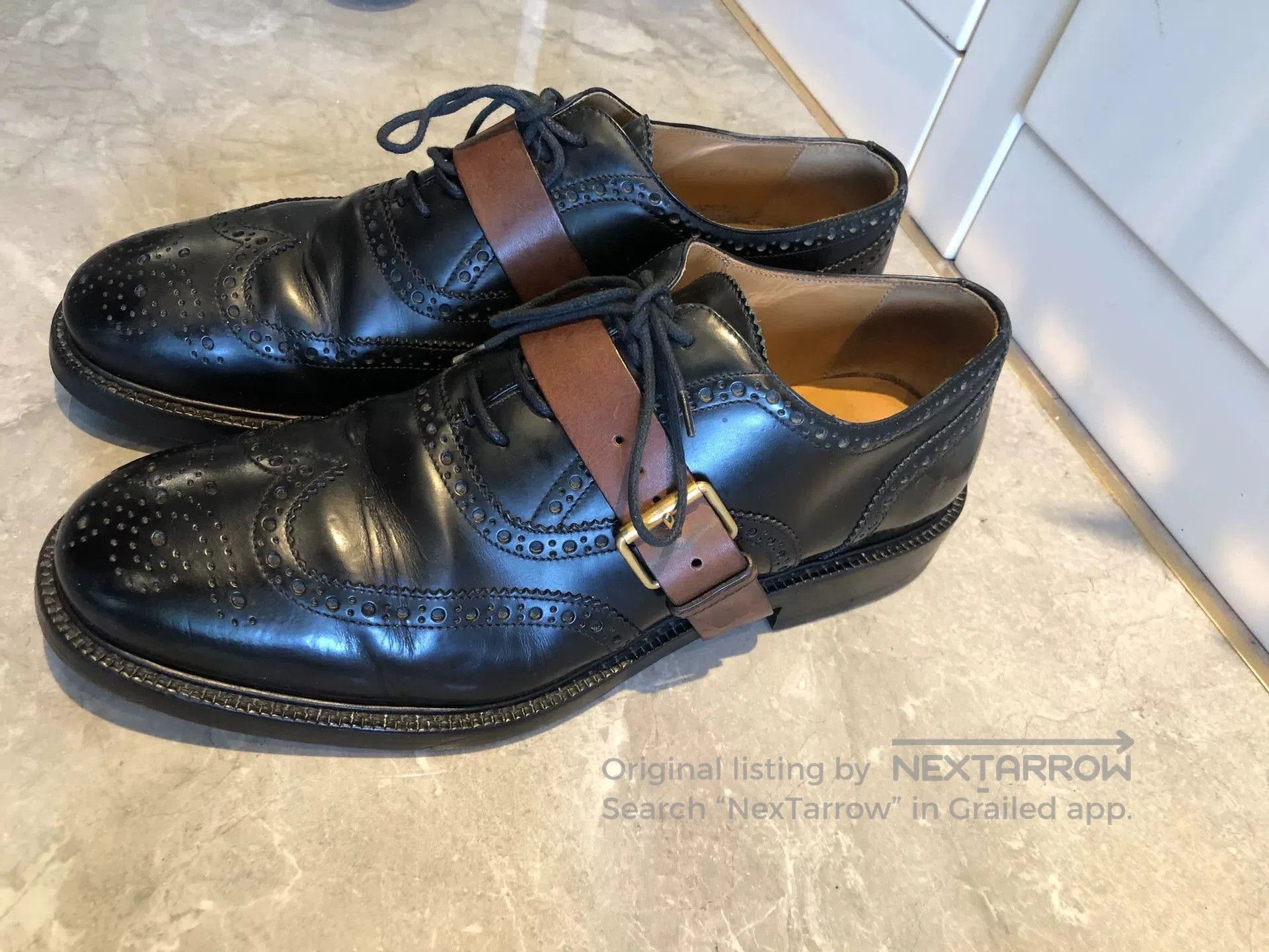 Valentino Valentino Men's Brogue Leather Shoes. Size US 9.5 / EU 42-43 - 4 Thumbnail