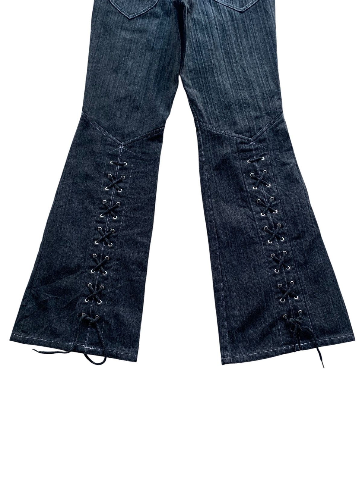 Tornado Mart TORNADO MART FLARE LACE UP PUNK KMRII STYLE RARE DENIM Size US 31 - 7 Thumbnail