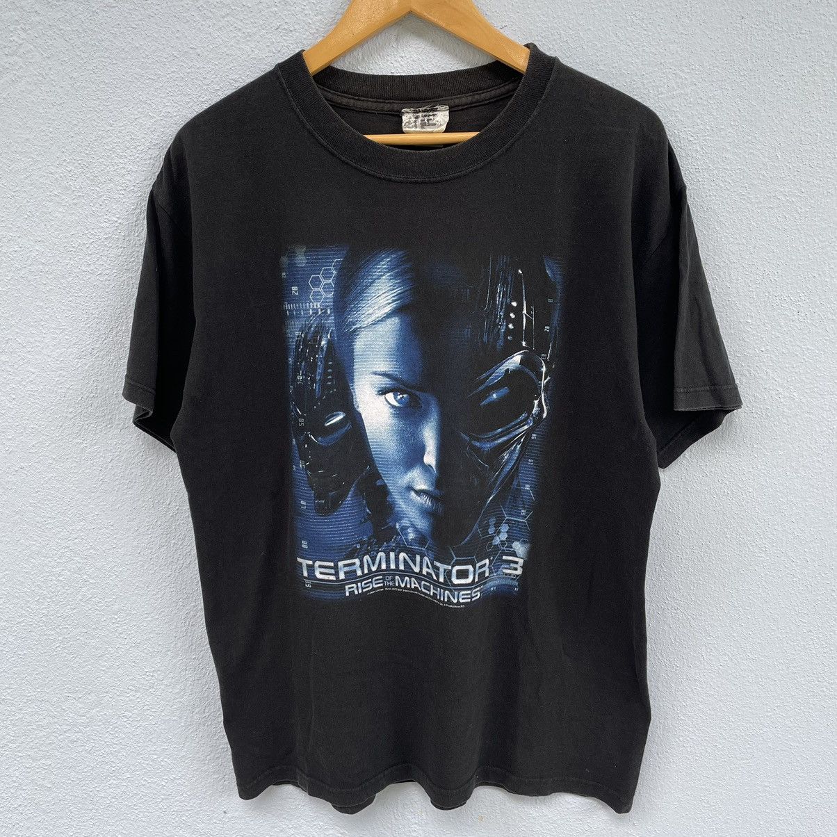 image of Movie x Universal Studios Vintage 2003 Terminator 3 Rise Of The Machines Tshirt in Black (Size Larg