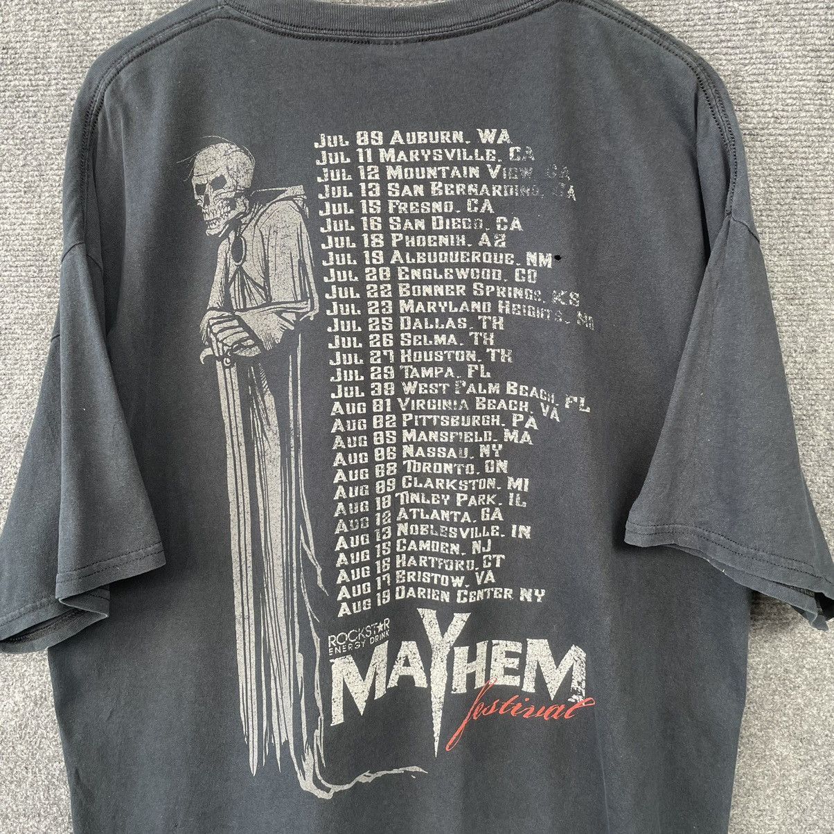 Band Tees × Vintage Vintage Y2K Mayhem Festival Concert Distressed T Shirt Size US XL / EU 56 / 4 - 8 Thumbnail