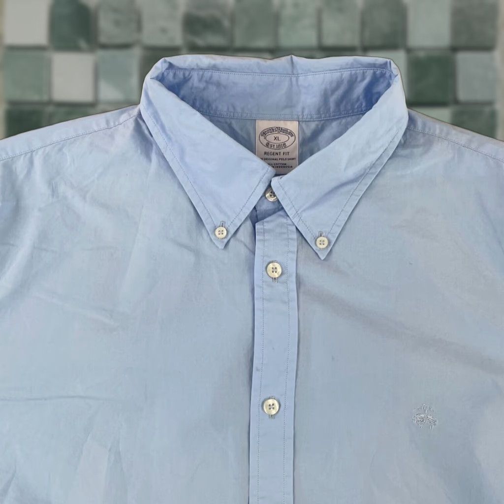 Brooks Brothers Brooks Brothers Shirt Men XL Blue Check Regent Non Iron Chest Logo NWOT Button-Up Long Sleeve Casual Classic Size US XL / EU 56 / 4 - 1 Thumbnail