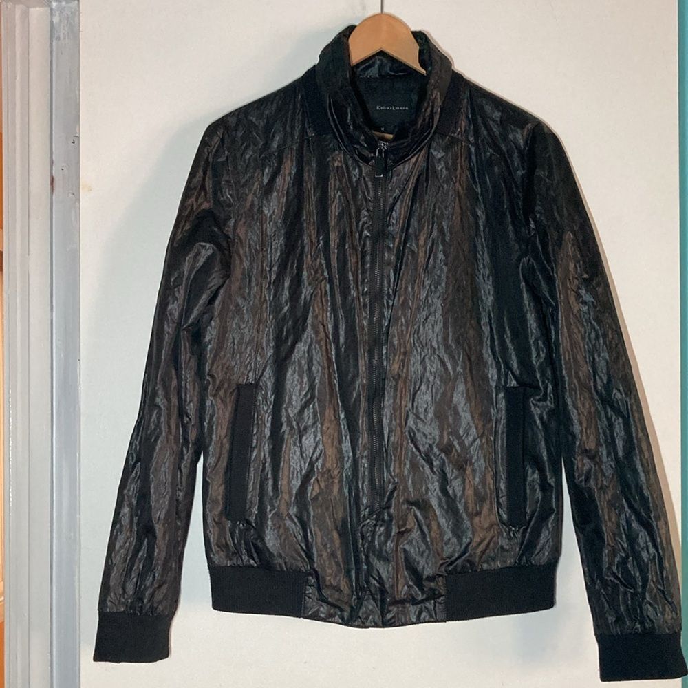 Kai Aakmann Kai Aakmann Womens M Black Zip Front Jacket With Stow Away H Size M / US 6-8 / IT 42-44 - 2 Thumbnail