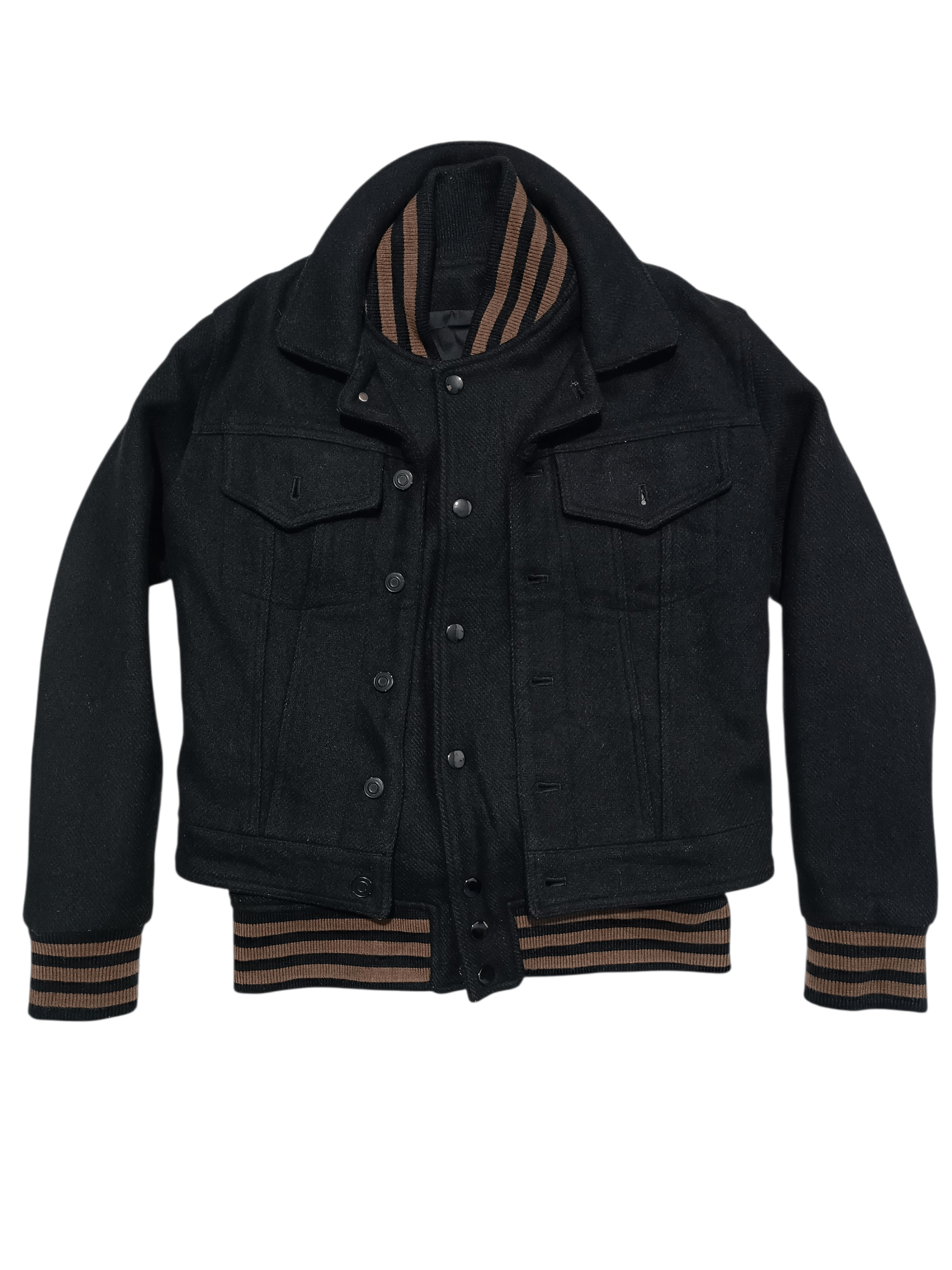 Japanese Brand Vintage Wool Trucker Varsity Jacket Hard To Find Size US M / EU 48-50 / 2 - 1 Thumbnail
