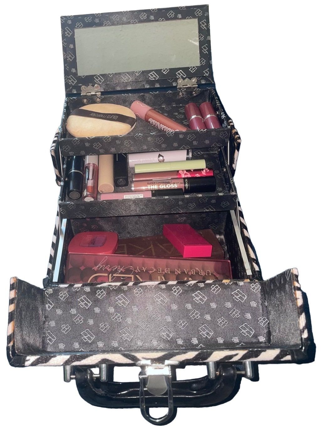 Vintage Caboodles 2013 Zebra Rockstar Train Case Size ONE SIZE - 8 Thumbnail