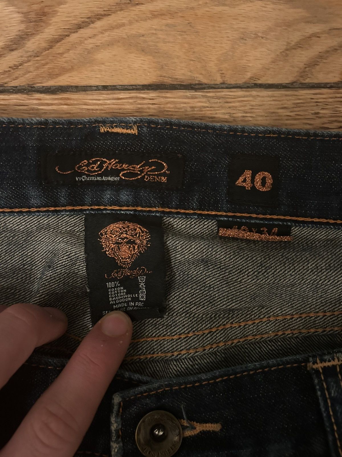 Designer × Ed Hardy Incredibly baggy ed hardy jeans Size US 40 / EU 56 - 5 Thumbnail