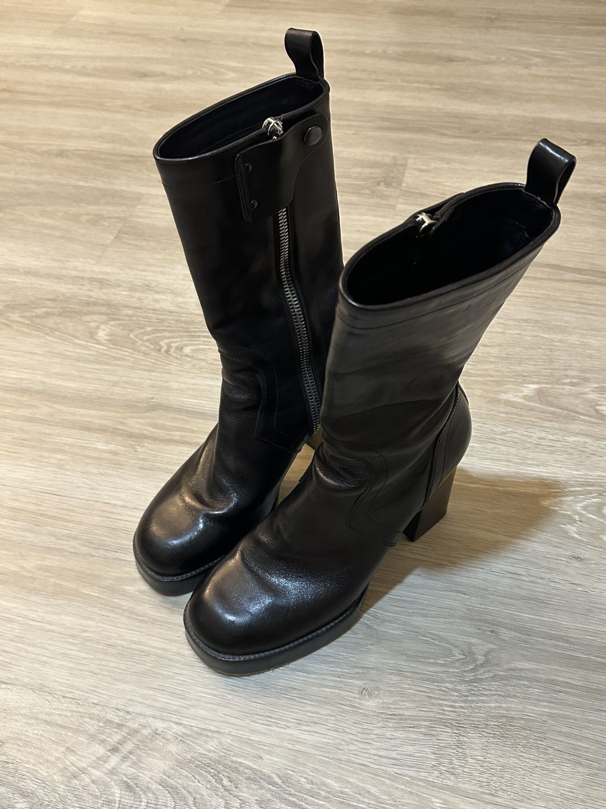 image of Rick Owens Scorpio Heel Shoes in Black, Men's (Size 9)