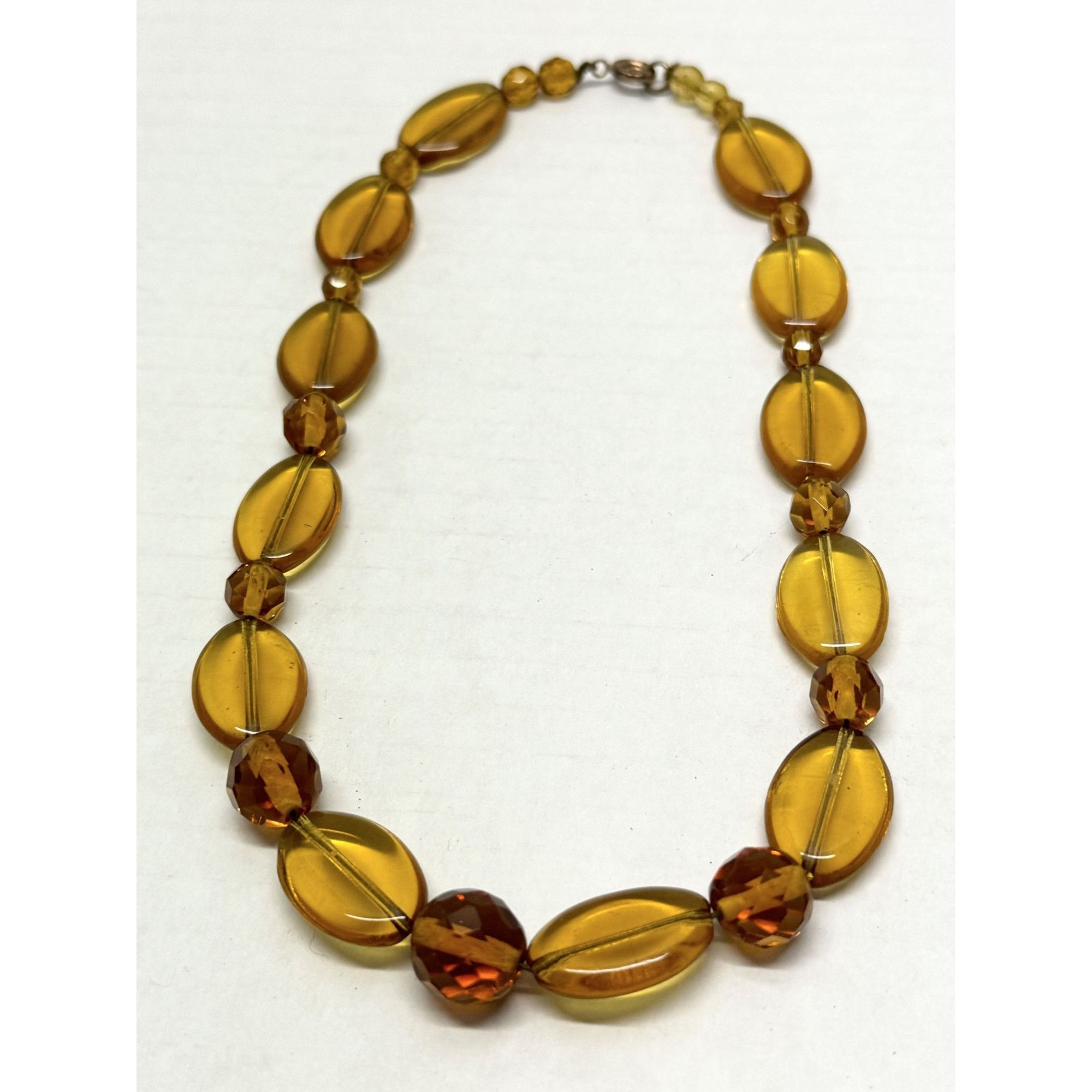 Vintage Vintage Estate Faceted Brown Glass Collar Necklace Size ONE SIZE - 1 Thumbnail