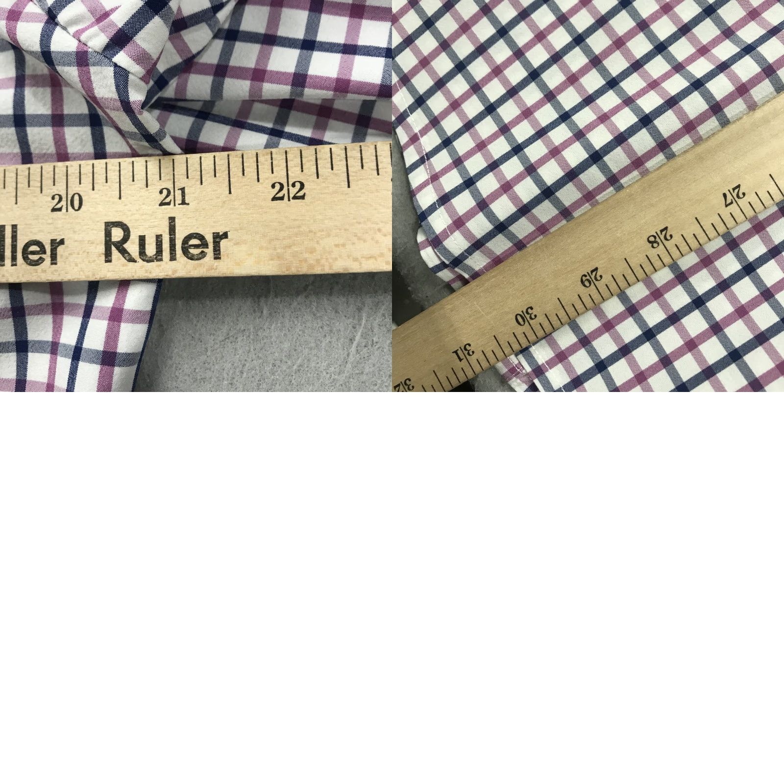 Mizzen+Main Mizzen+Main Shirt Mens Large Pink Check Casual Stretch Trim Fit Button-Up Long Sleeve Size US L / EU 52-54 / 3 - 8 Thumbnail