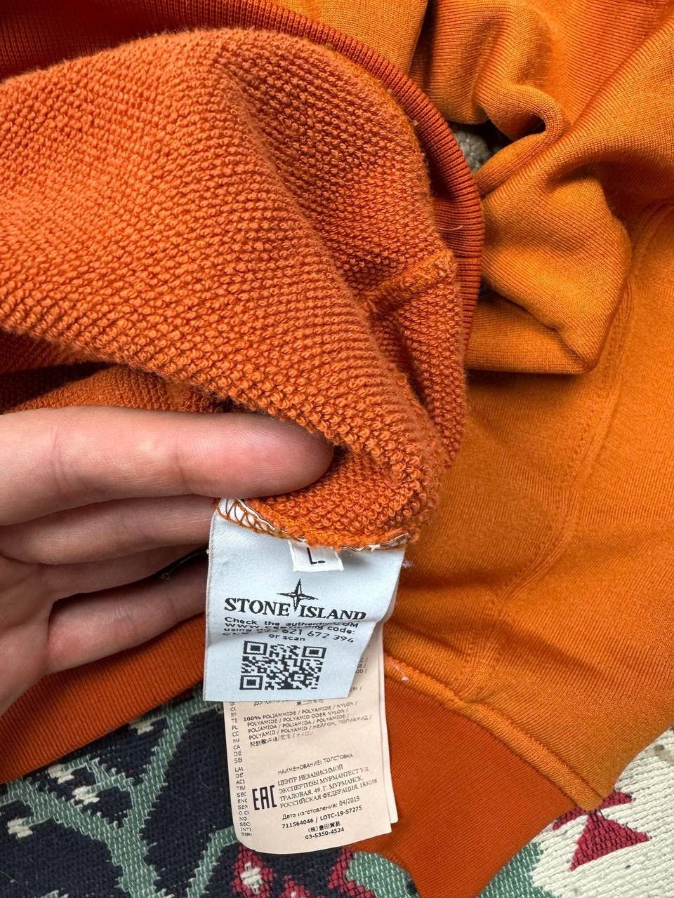 Japanese Brand × Stone Island × Vintage Vintage Stone Island Nylon Pocket Orange RARE Sweatshirt Size US L / EU 52-54 / 3 - 8 Thumbnail