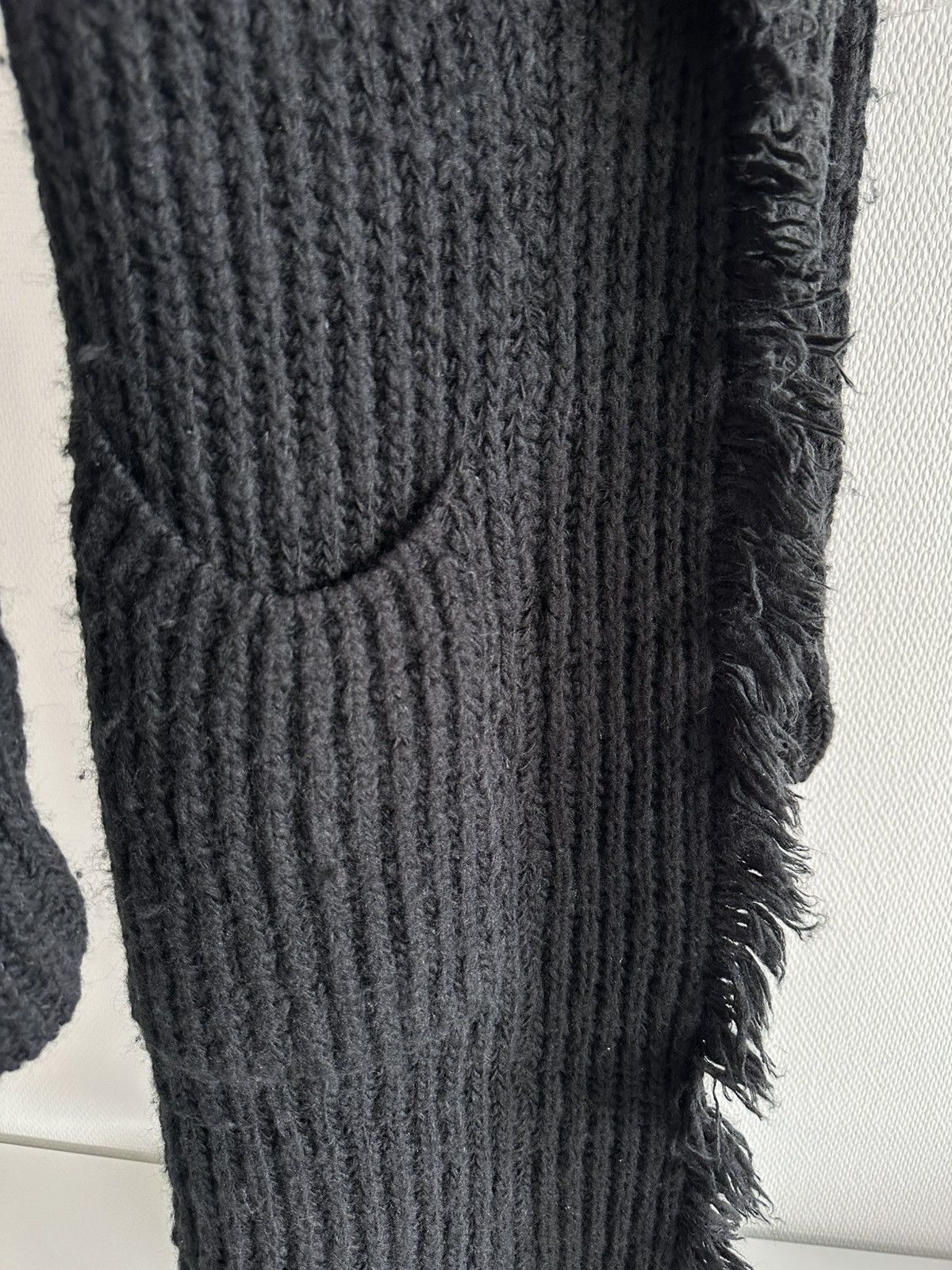 If Six Was Nine If Six Was Nine Maniac Corp Black Wool Open Knit Cardigan Size S / US 4 / IT 40 - 4 Thumbnail