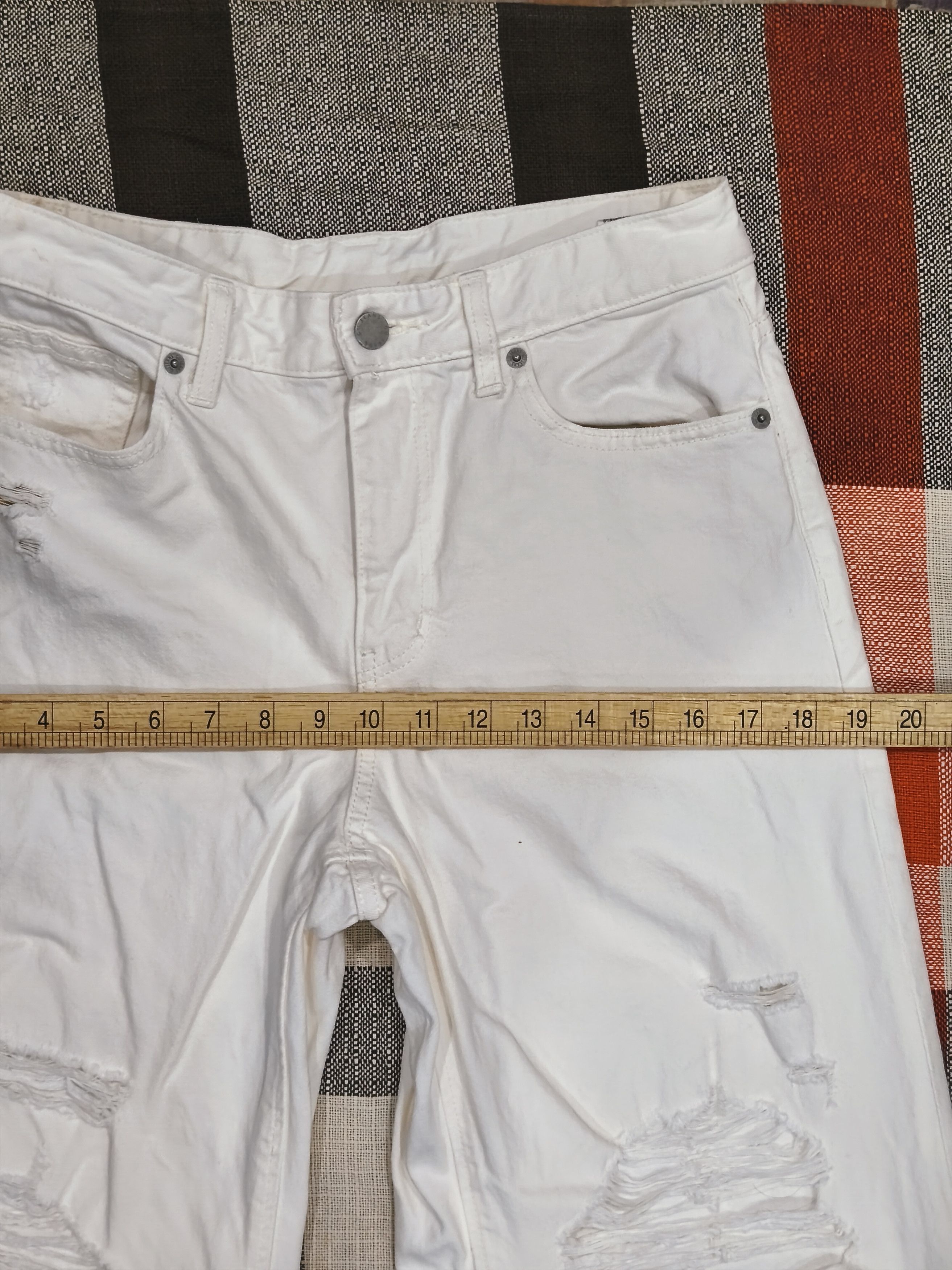 GU Distressed Gu jeans off white wide leg L Size 30" / US 8 / IT 44 - 14 Thumbnail