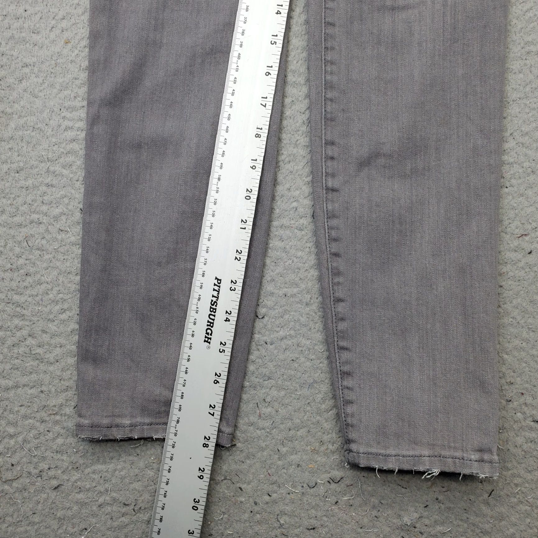 J.Crew J.CREW Lookout Skinny Jeans Womens 29 Gray Denim Stretch Flat Front High-Rise Size 29 Womens Size 29" - 4 Thumbnail