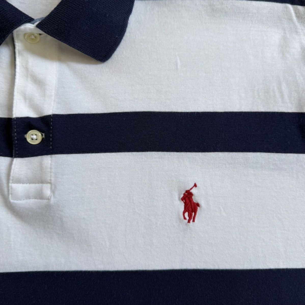 Polo Ralph Lauren 🔴Polo Ralph Lauren Shirt Size XL White Blue Stripes Pony Size US XL / EU 56 / 4 - 3 Thumbnail