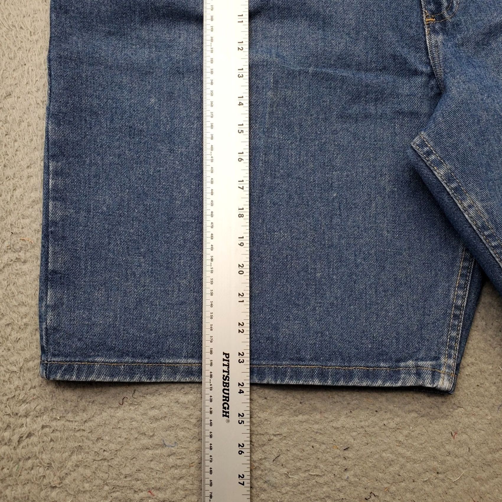 Wrangler Wrangler Mens Blue Denim Denim Bermuda Shorts 48 Carpenter Relaxed High Rise Flat Front 5-Pocket Size US 32 / EU 48 - 3 Thumbnail