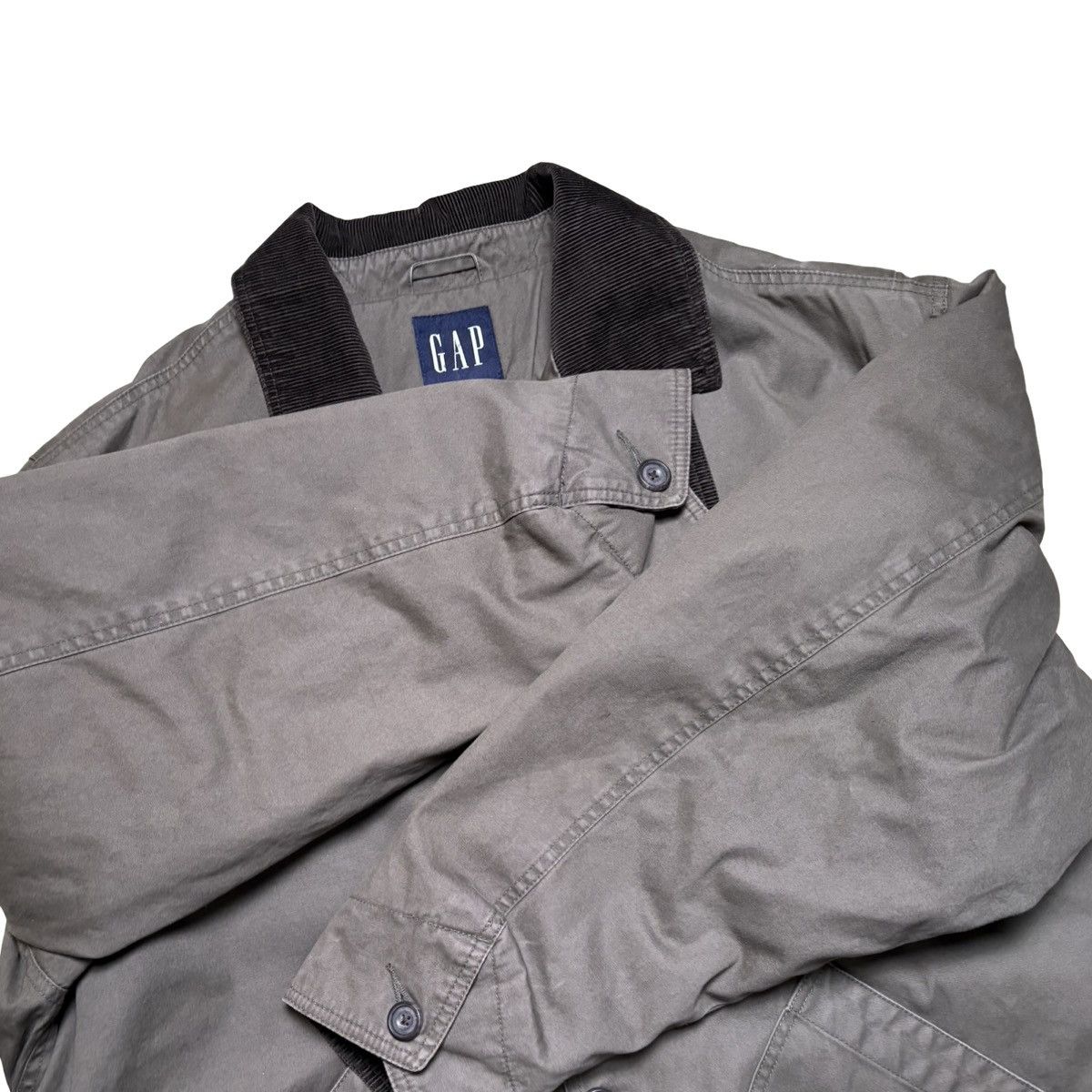 Gap Vintage 90s Gap Brown Mens Flannel Chore Coat Barn Jacket L Size US L / EU 52-54 / 3 - 6 Thumbnail