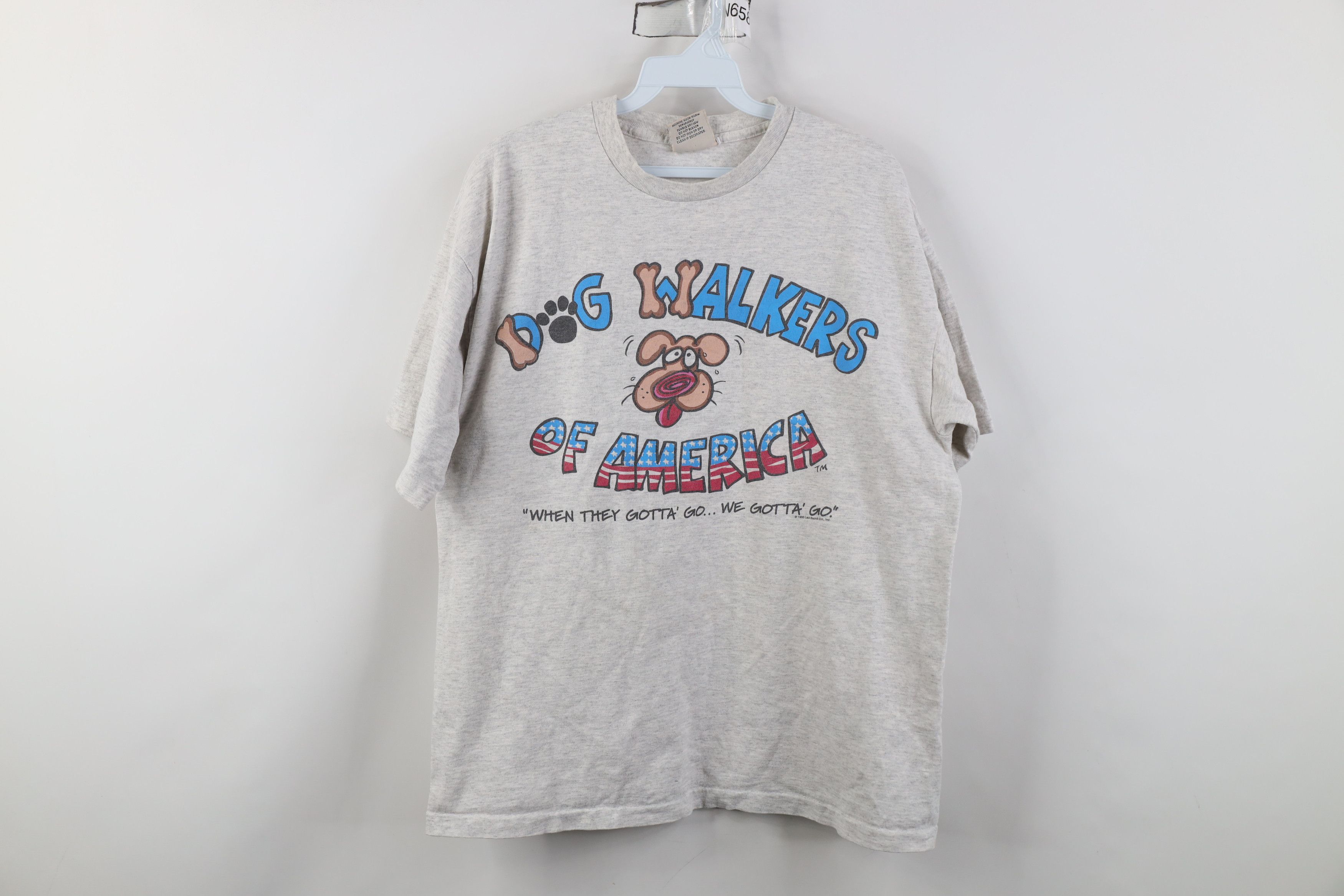 Vintage Vintage 90s Walkers of America Short Sleeve T-Shirt Gray USA Size US L / EU 52-54 / 3 - 1 Thumbnail