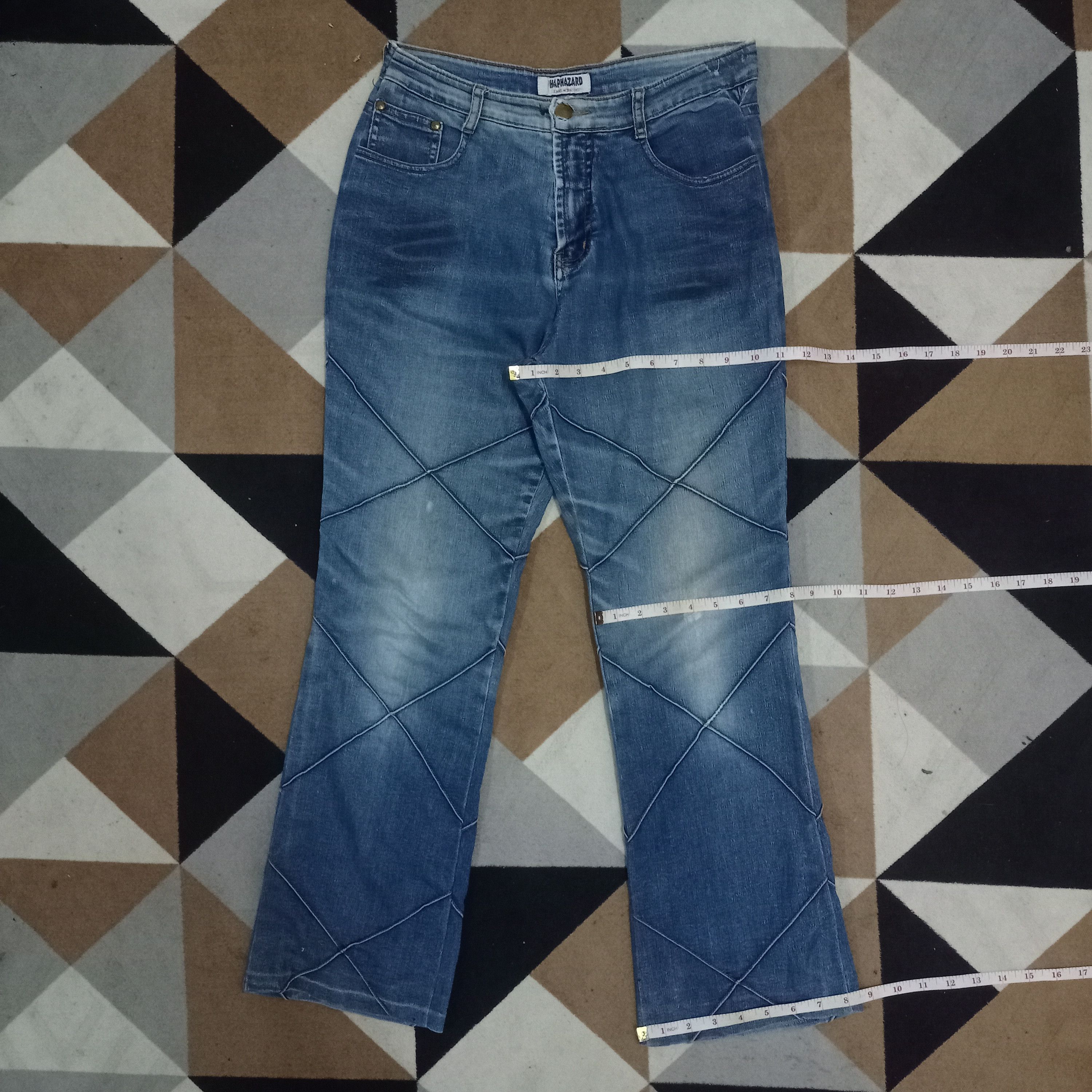 Japanese Brand Vintage Japanese Brand Blue Wash Flare Jeans Size 29" - 10 Thumbnail