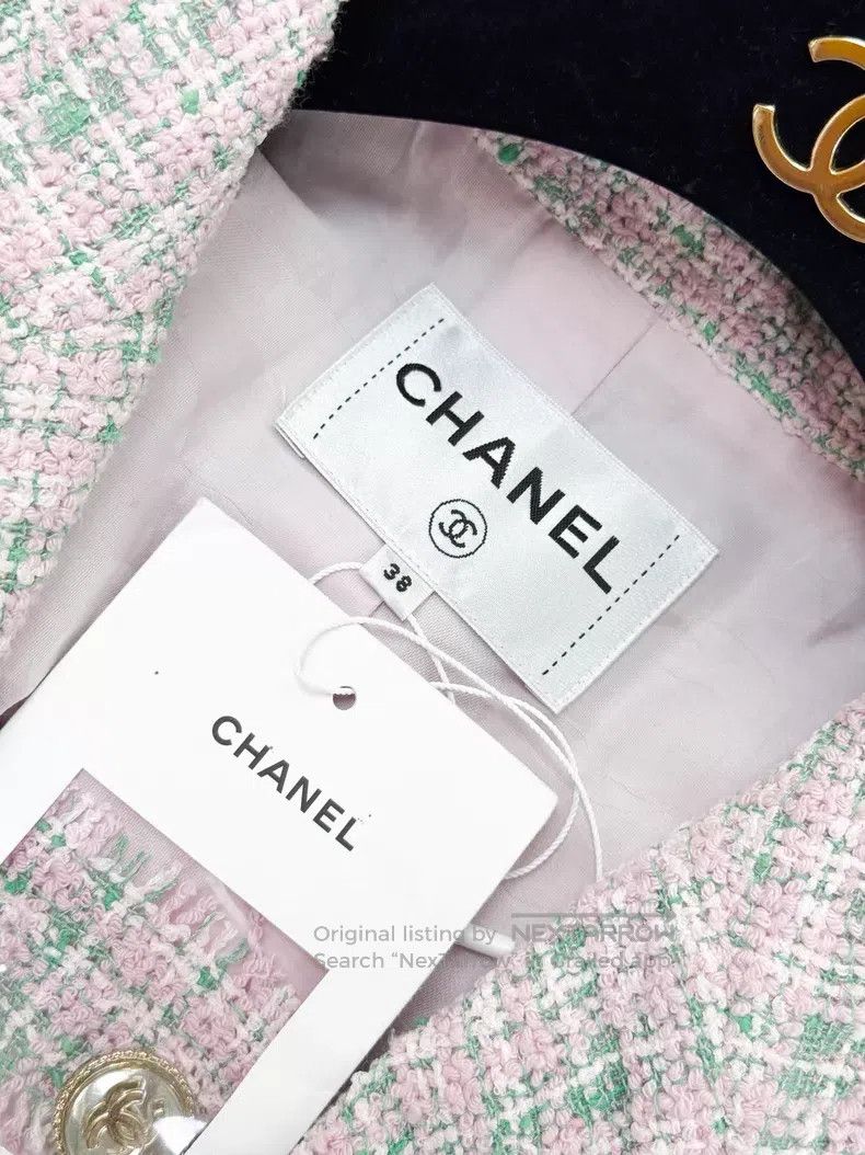 Chanel Chanel Green plaid two-pocket crystal buckle long-sleeved Size XS / US 0-2 / IT 36-38 - 7 Thumbnail
